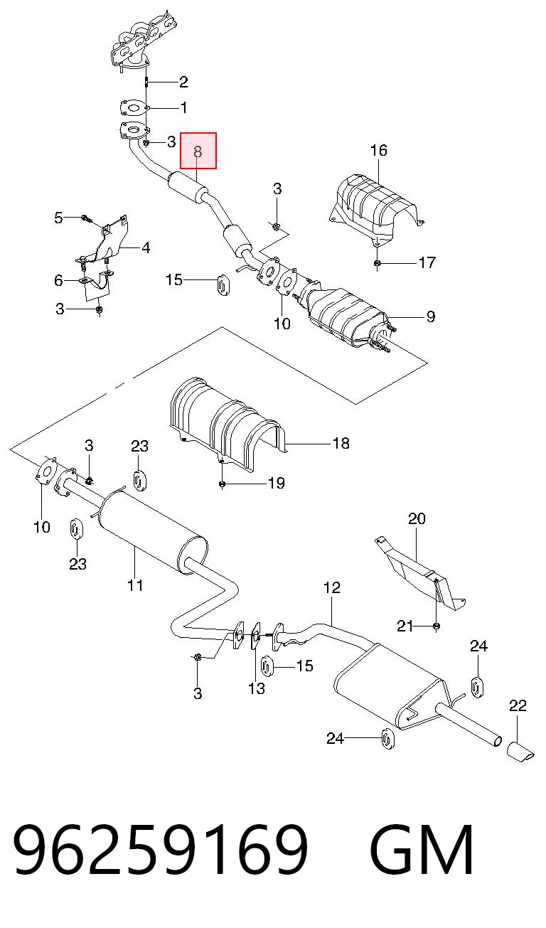 Глушник, передня частина R80029A Japan Cars