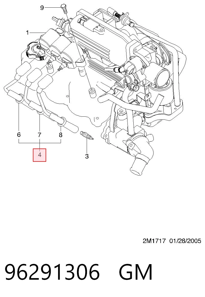Дроти запалювання Opel 96291306 ціна, від 8.56 USD