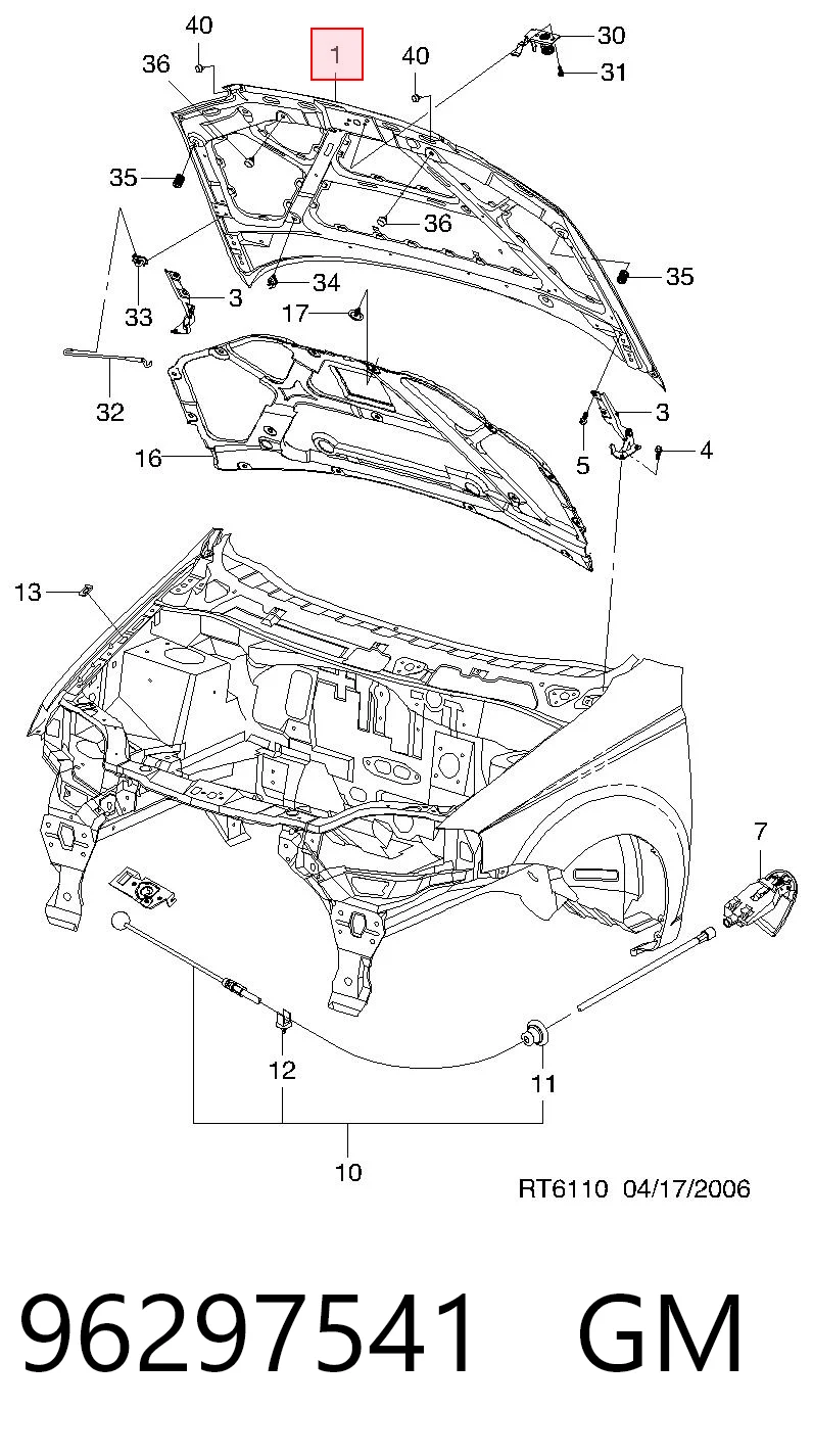 Капот Opel 96940973 ціна, від 117.09 USD