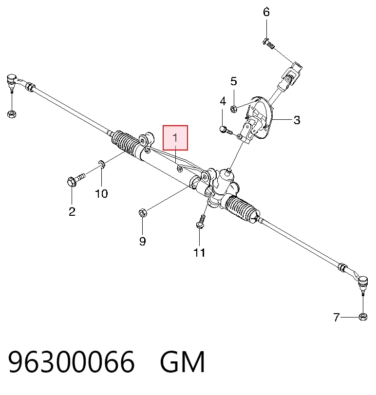 Купити 96253917 Peugeot/Citroen Рульова рейка