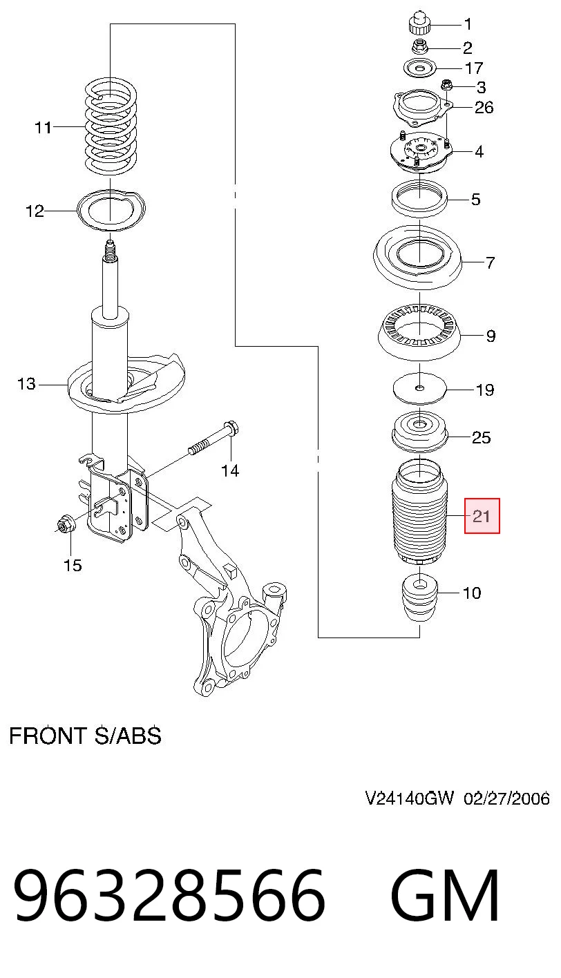 Пильник амортизатора переднього Opel 96328566 ціна, від 4.92 USD