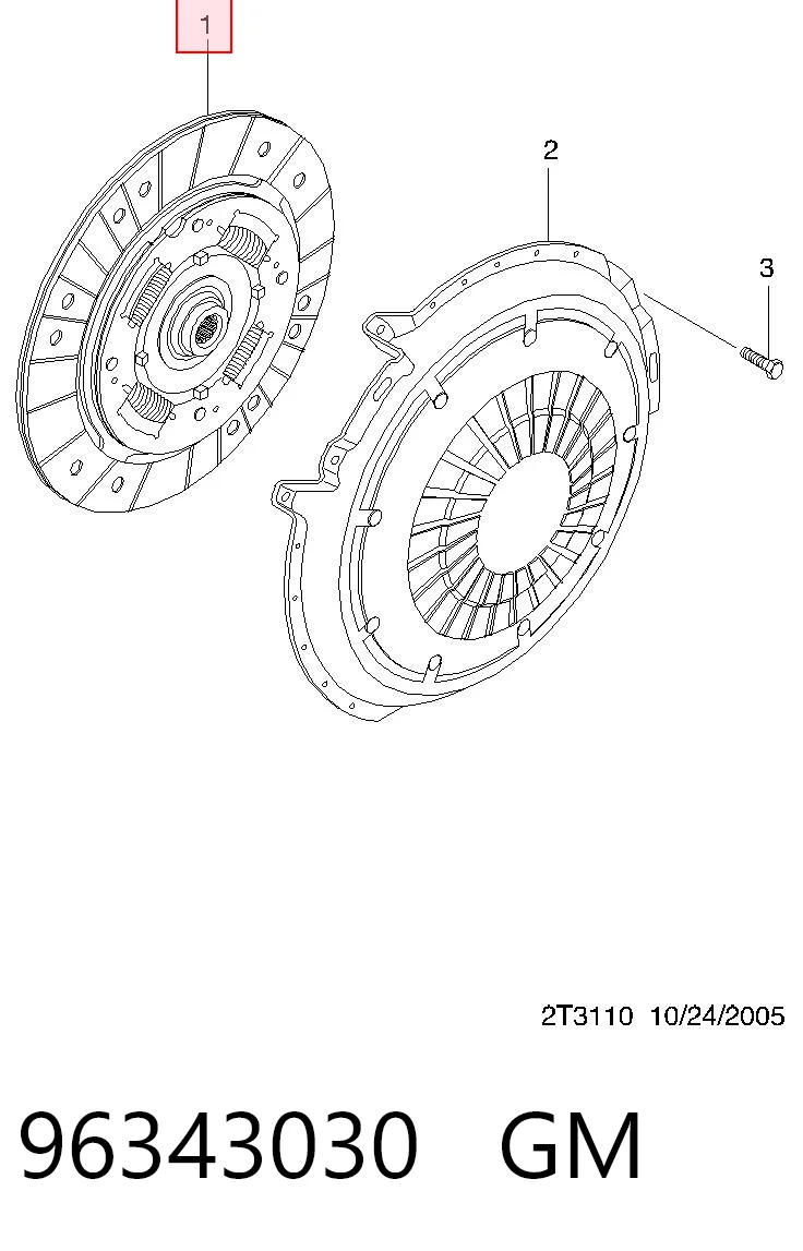96343030 Opel Диск зчеплення