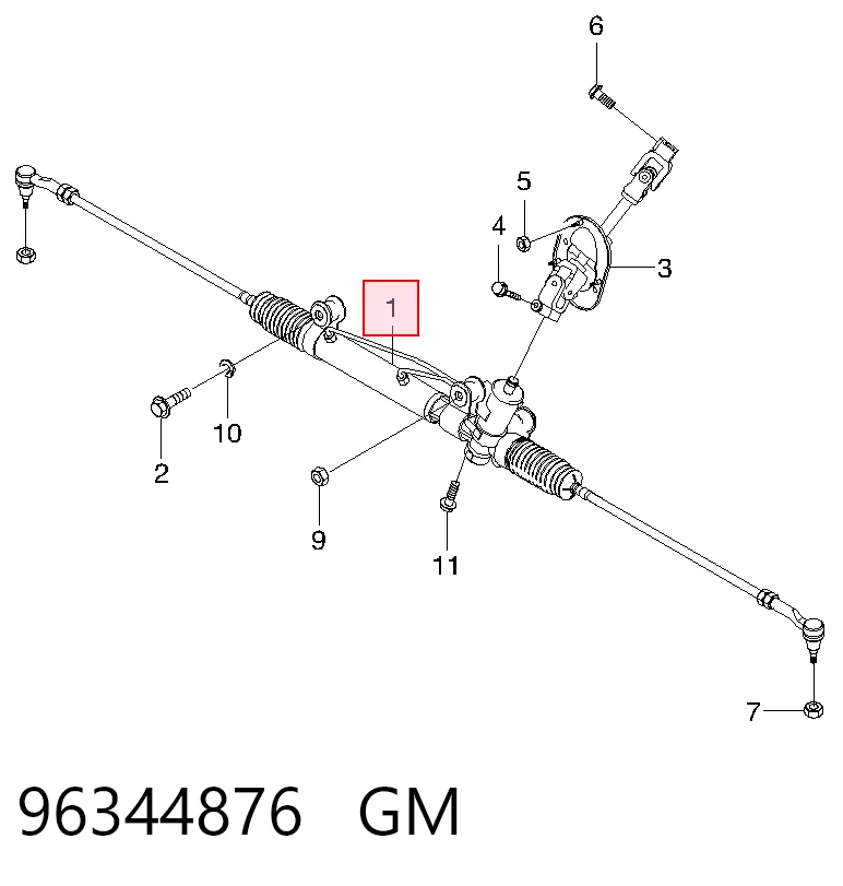 Кермова рейка Peugeot/Citroen 96253917