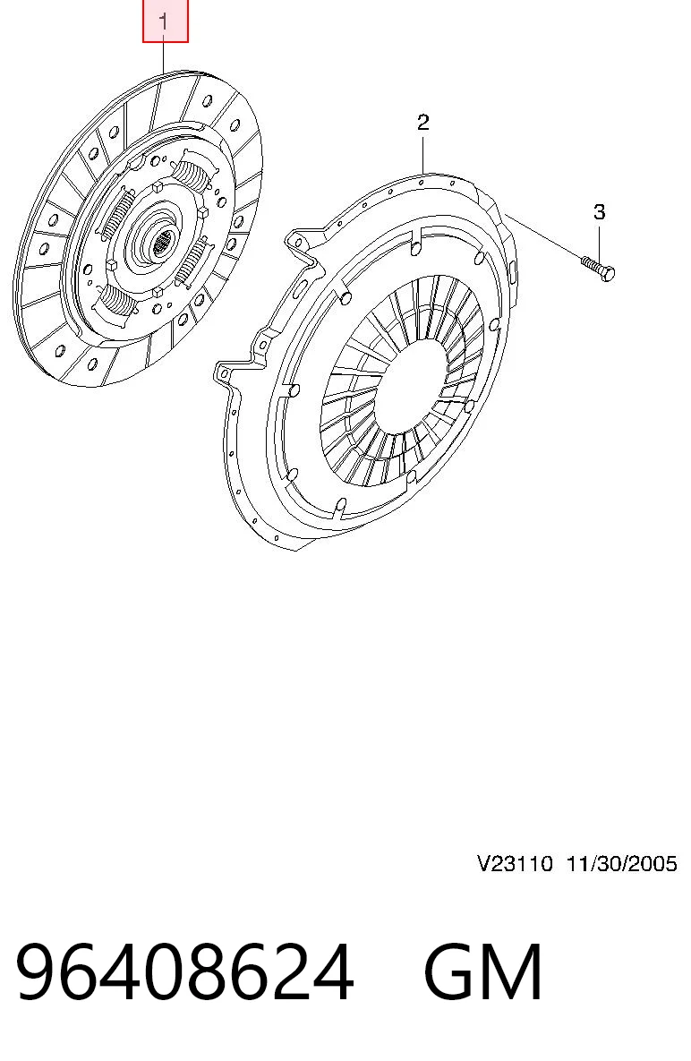 Зчеплення Opel 96408624 ціна, від 53.72 USD