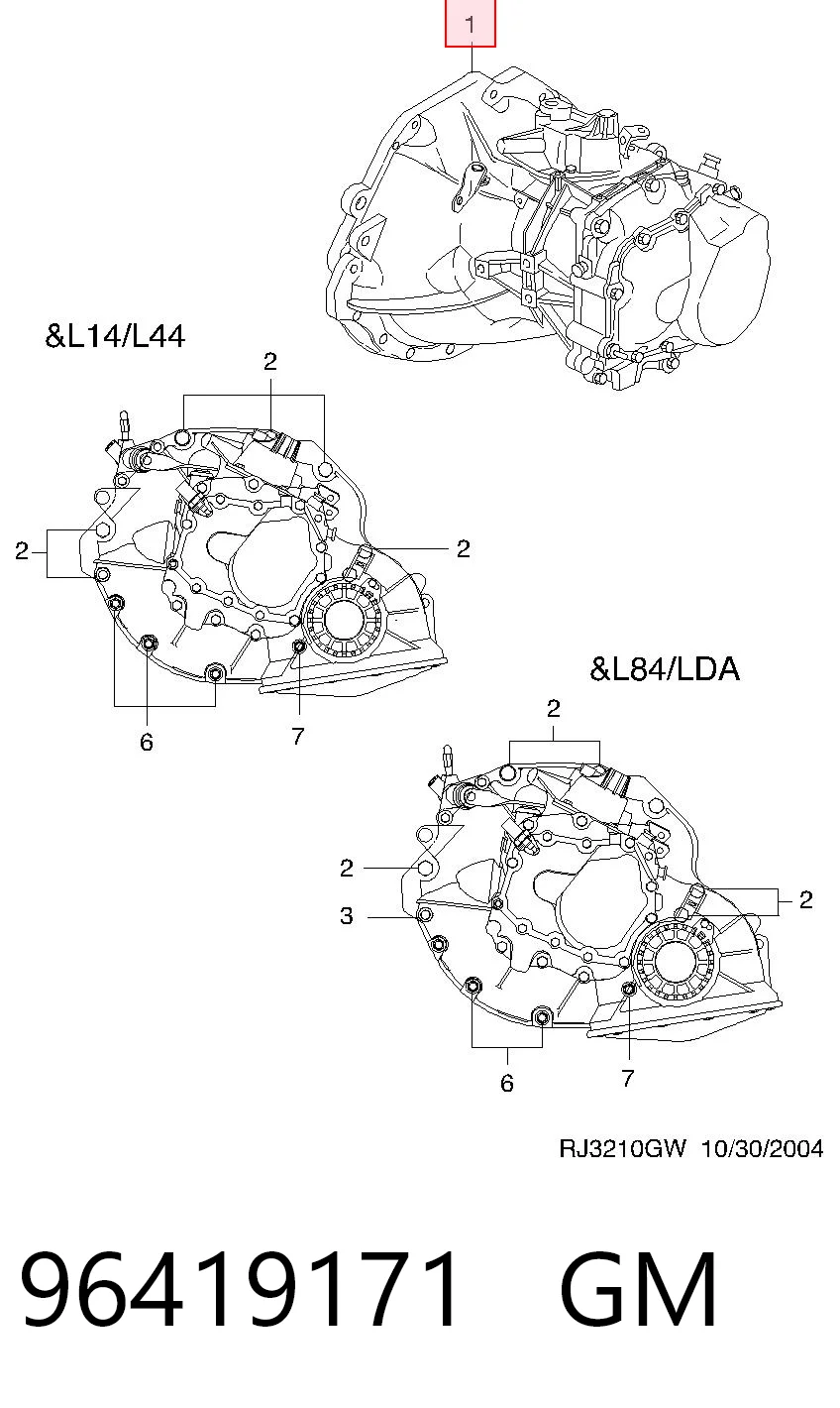 МКП в зборі Opel 96344248 ціна, від 347.71 USD