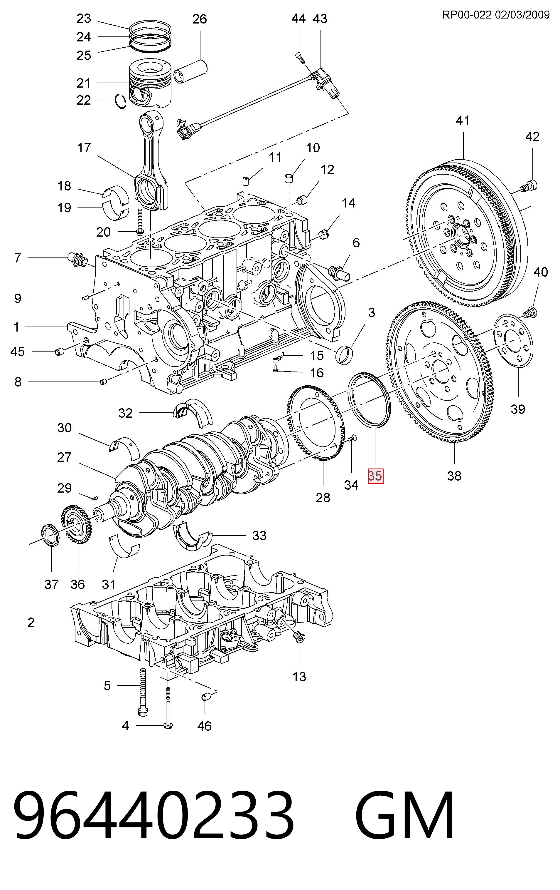 04807977 Chrysler Сальник коленвала корінний