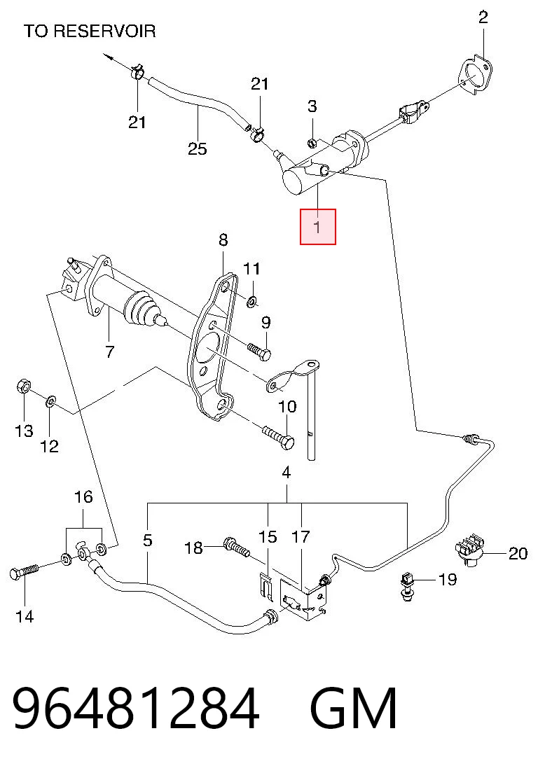 ГЦЗ Parts-Mall 96481284 ціна, від 17.01 USD