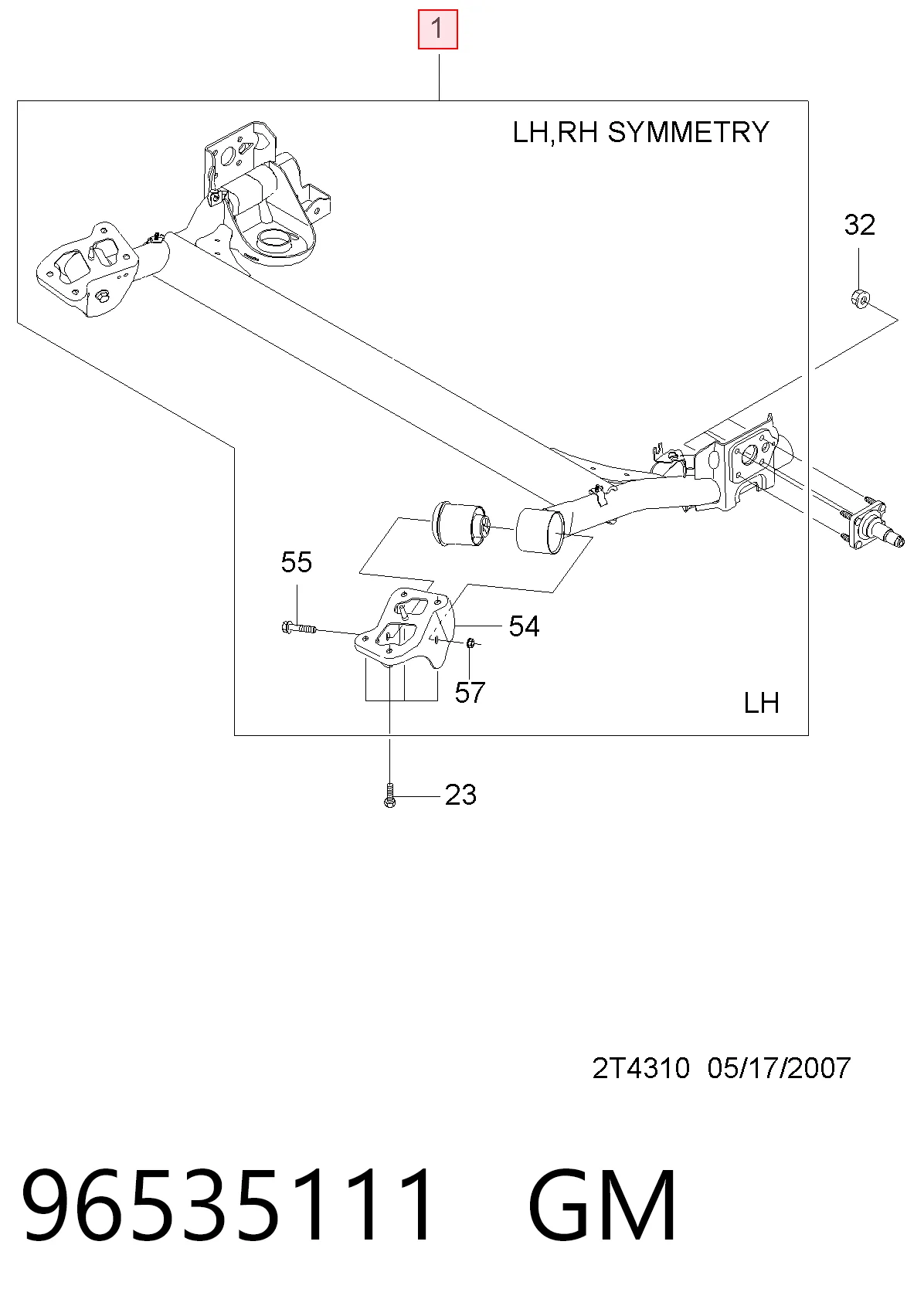 96494500 Opel Підвіска задня
