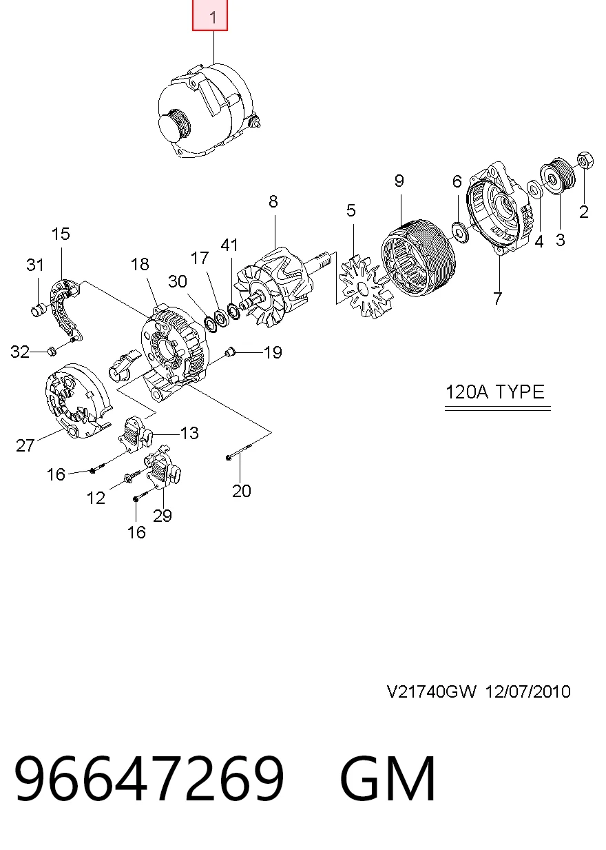 Купити 96647269 Peugeot/Citroen Генератор