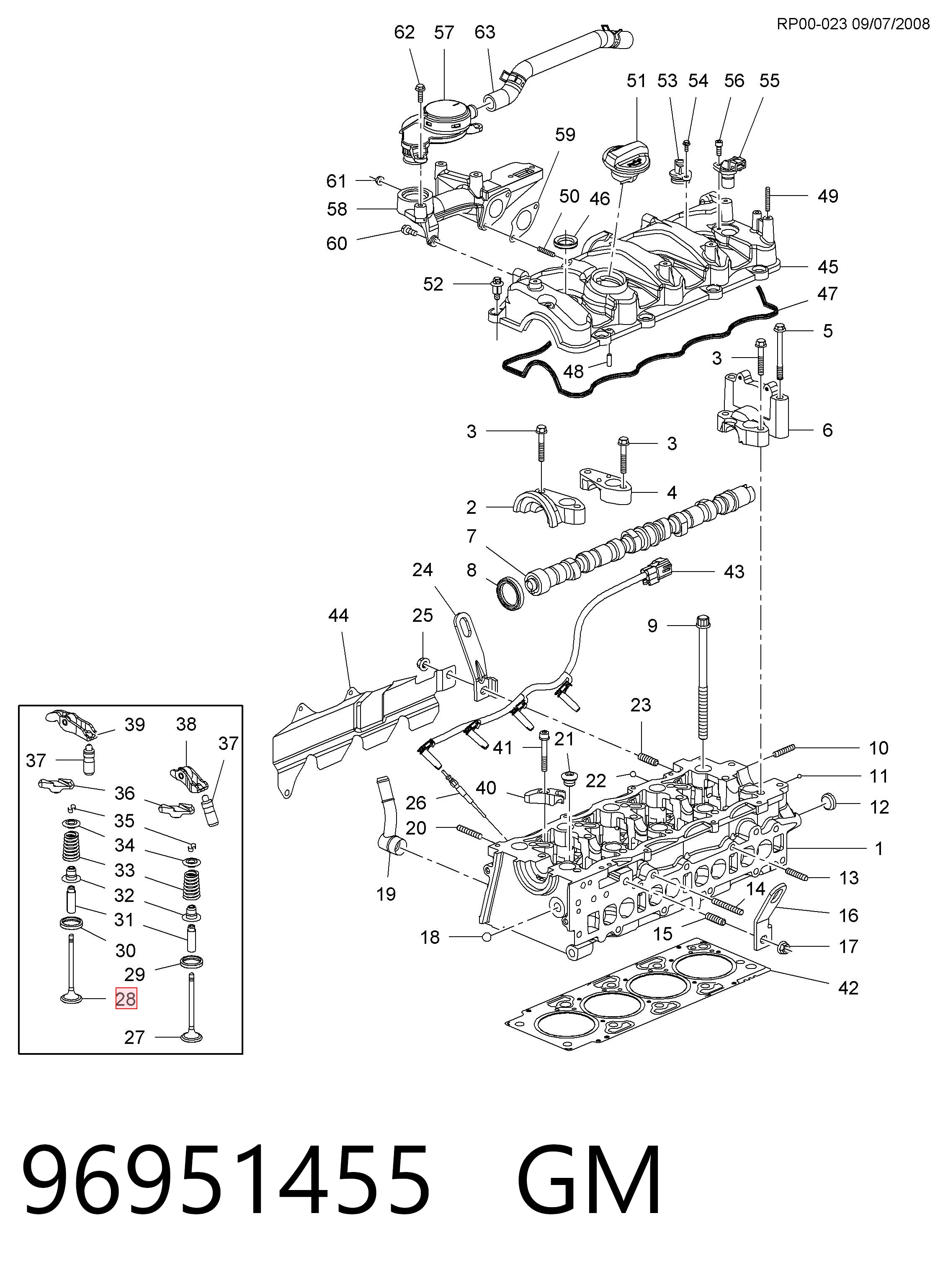 Вихлопний клапан Opel 96951455 ціна, від 7.61 USD