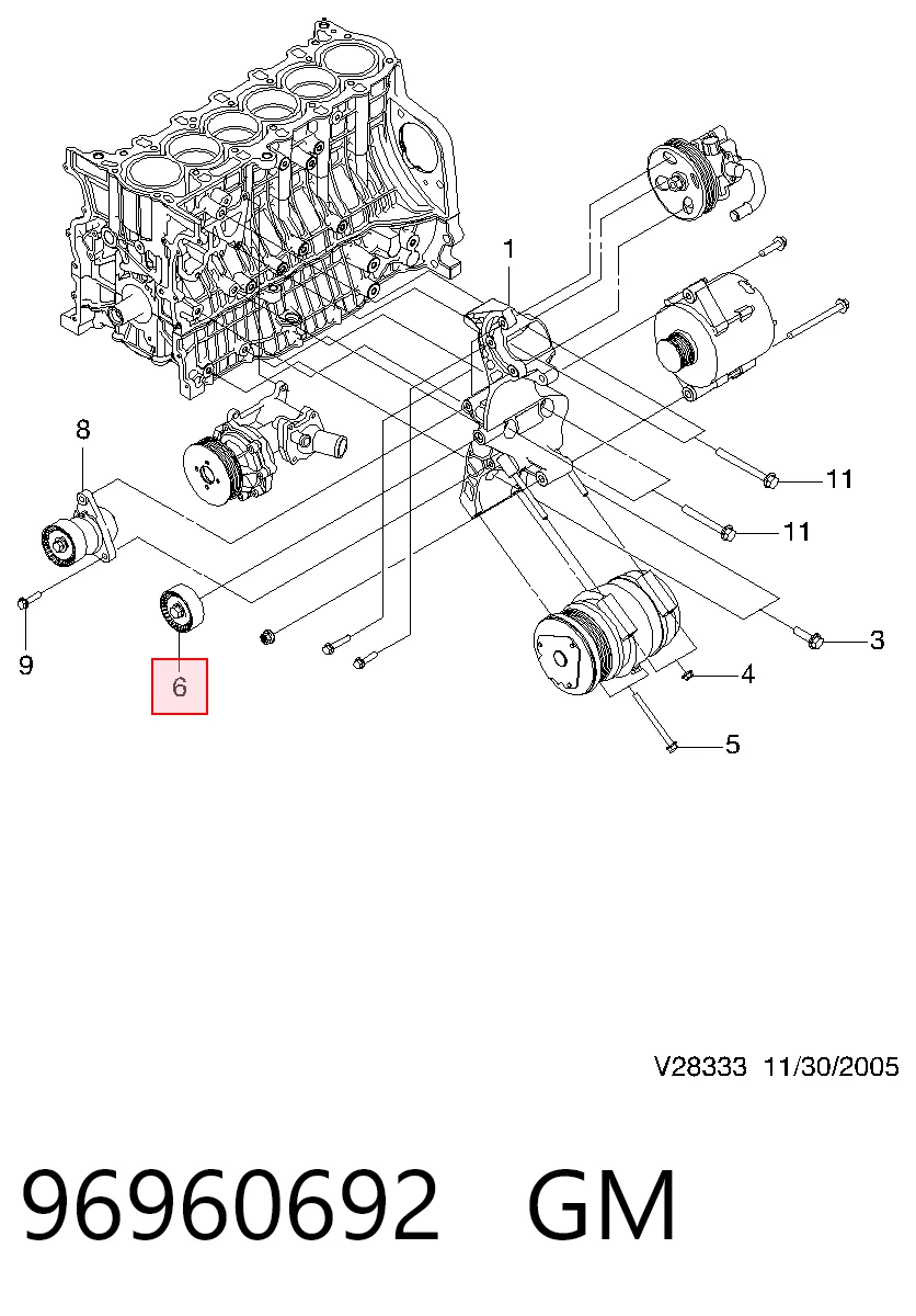 Ролик приводного ременя, паразитний Daejin DJ343025 ціна, від 19.49 USD