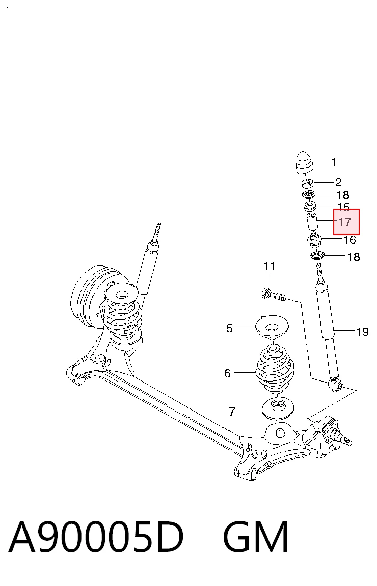 96231920 Opel Втулка амортизатора заднього