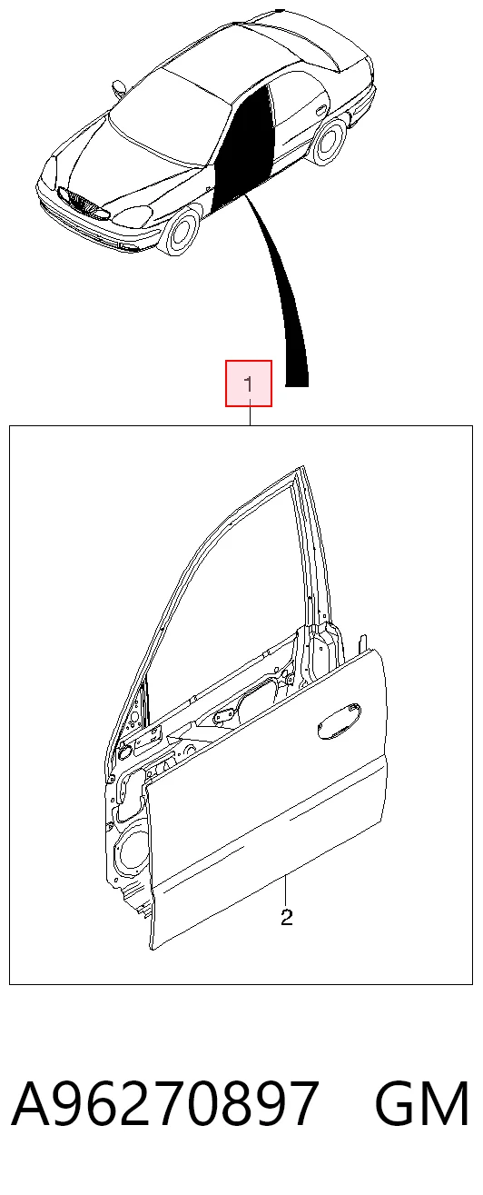 Двері передні, праві Opel 96487020 ціна, від 70.30 USD