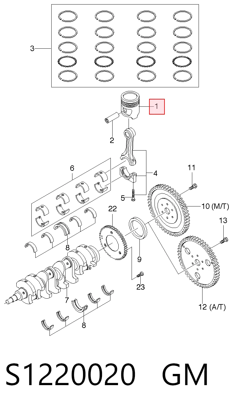 Поршень з пальцем без кілець, 2-й ремонт (+0,50) Opel 93740220 ціна, від 13.74 USD