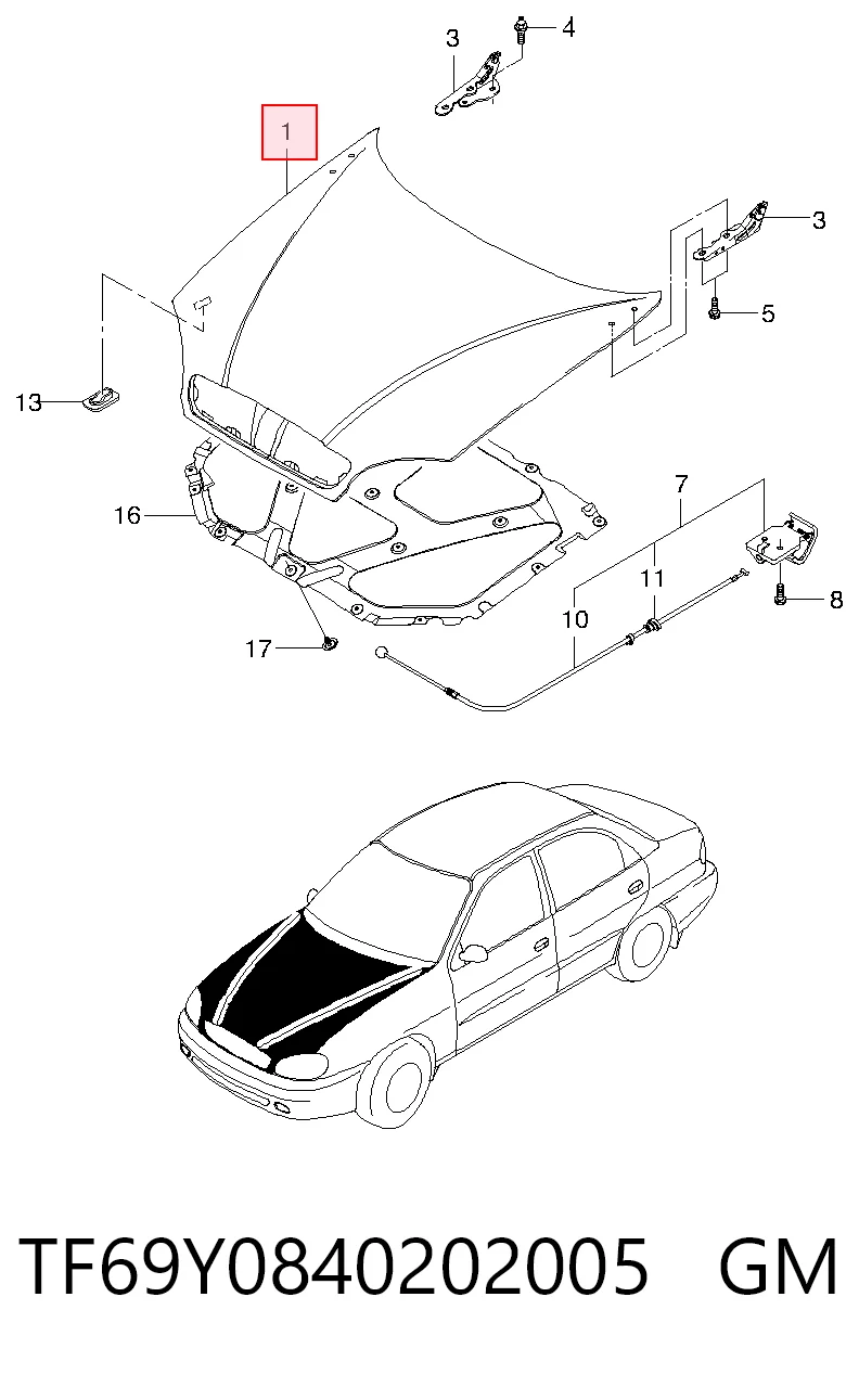 Капот Daewoo Sens 