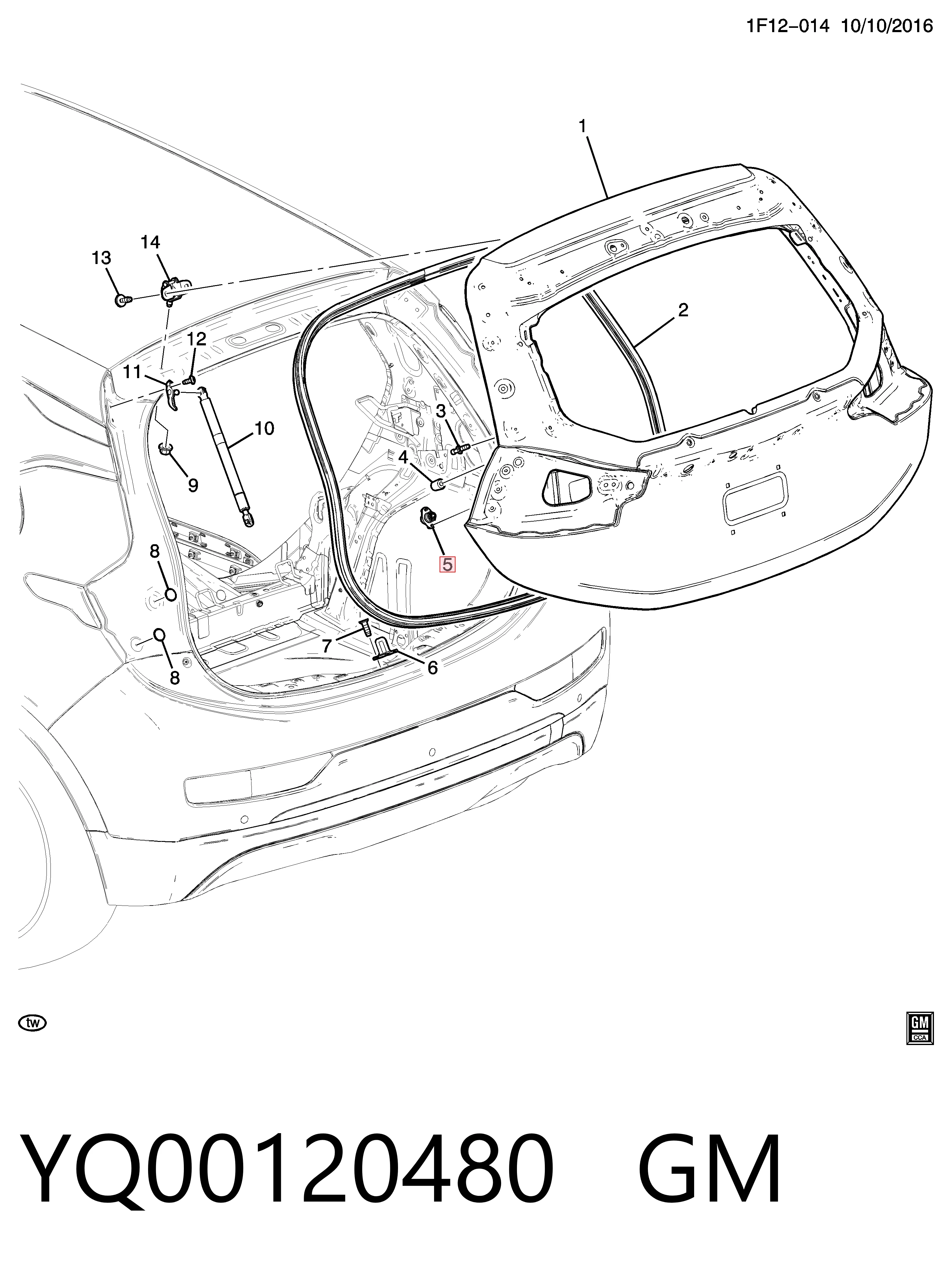 Буфер-відбійник 5-ї двері/ кришки багажника 13212251 Peugeot/Citroen