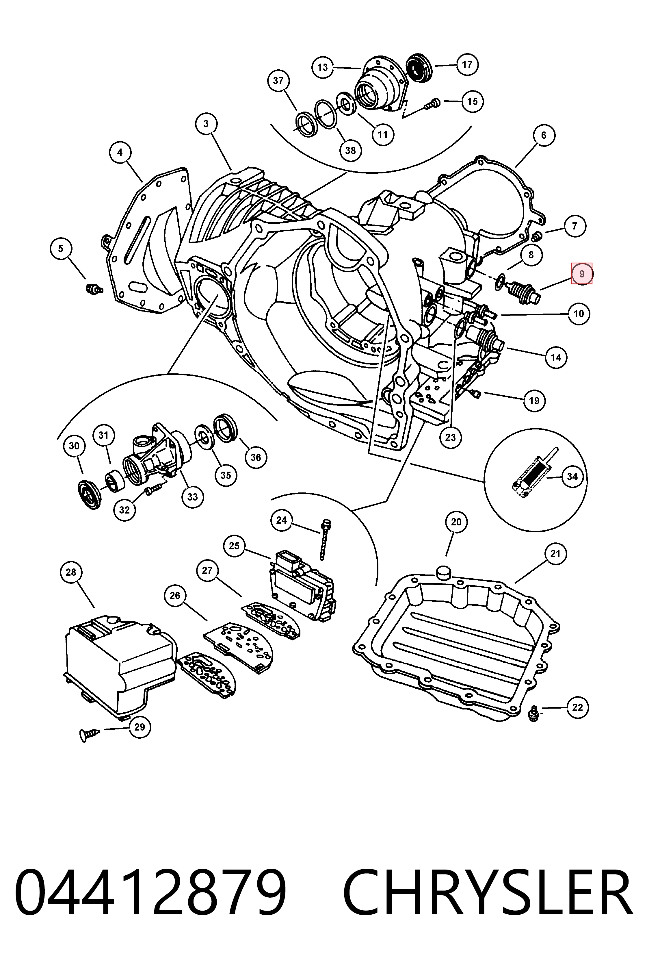 04412879 Chrysler Датчик швидкості спідометра
