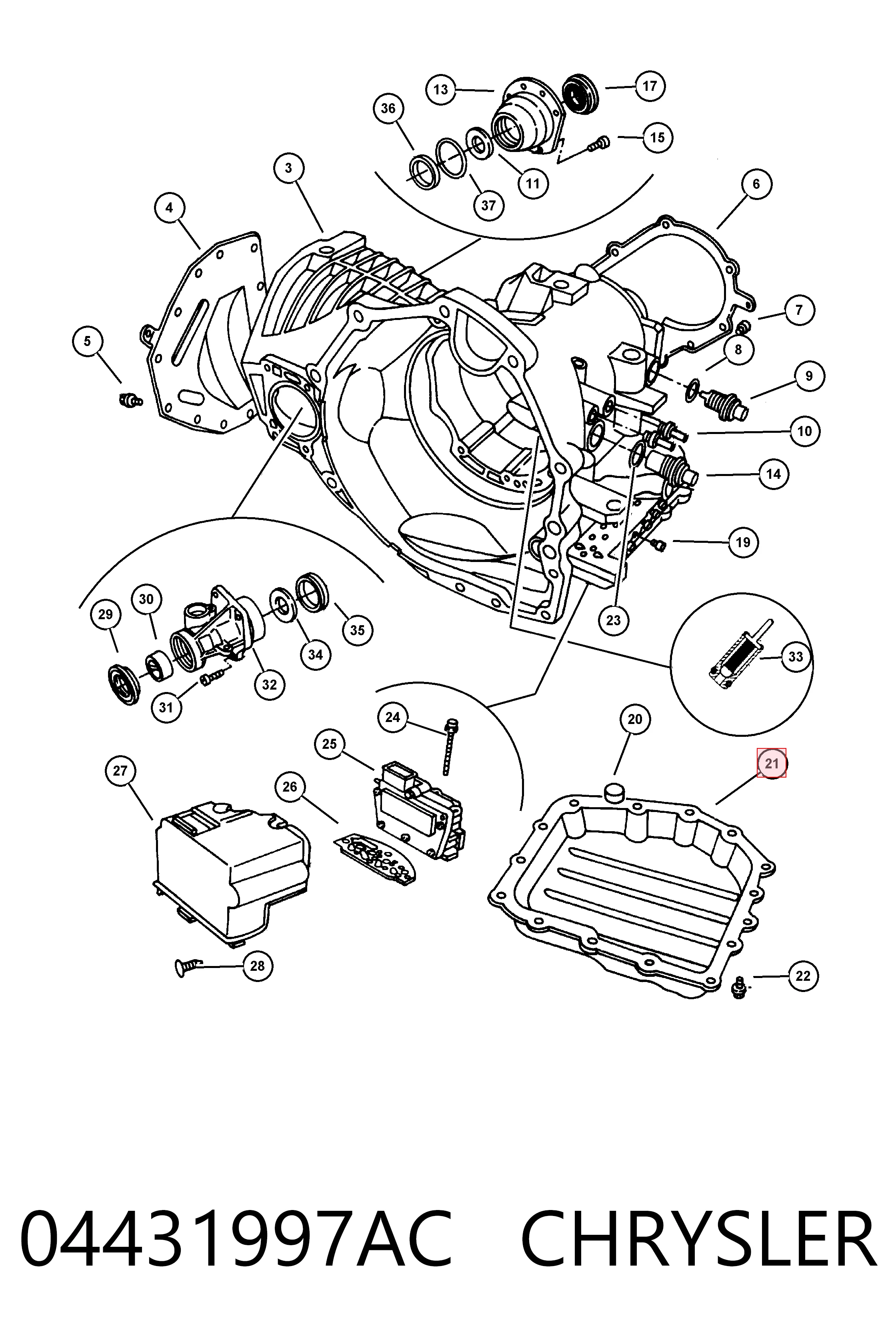 Купити K04431997 Fiat/Alfa/Lancia Піддон АКПП