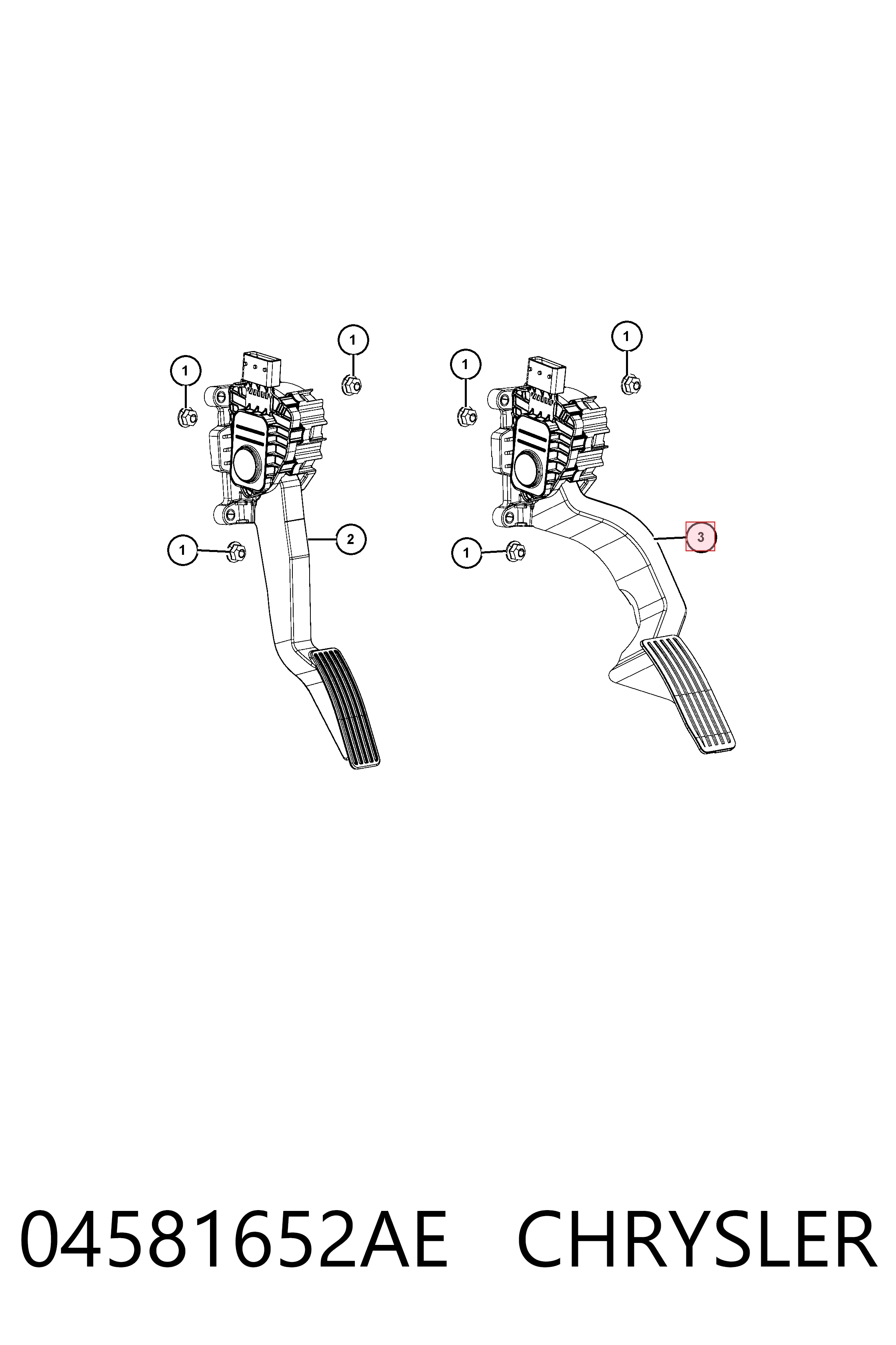 Підаль газу Fiat/Alfa/Lancia K04581652AC ціна, від 3.80 USD
