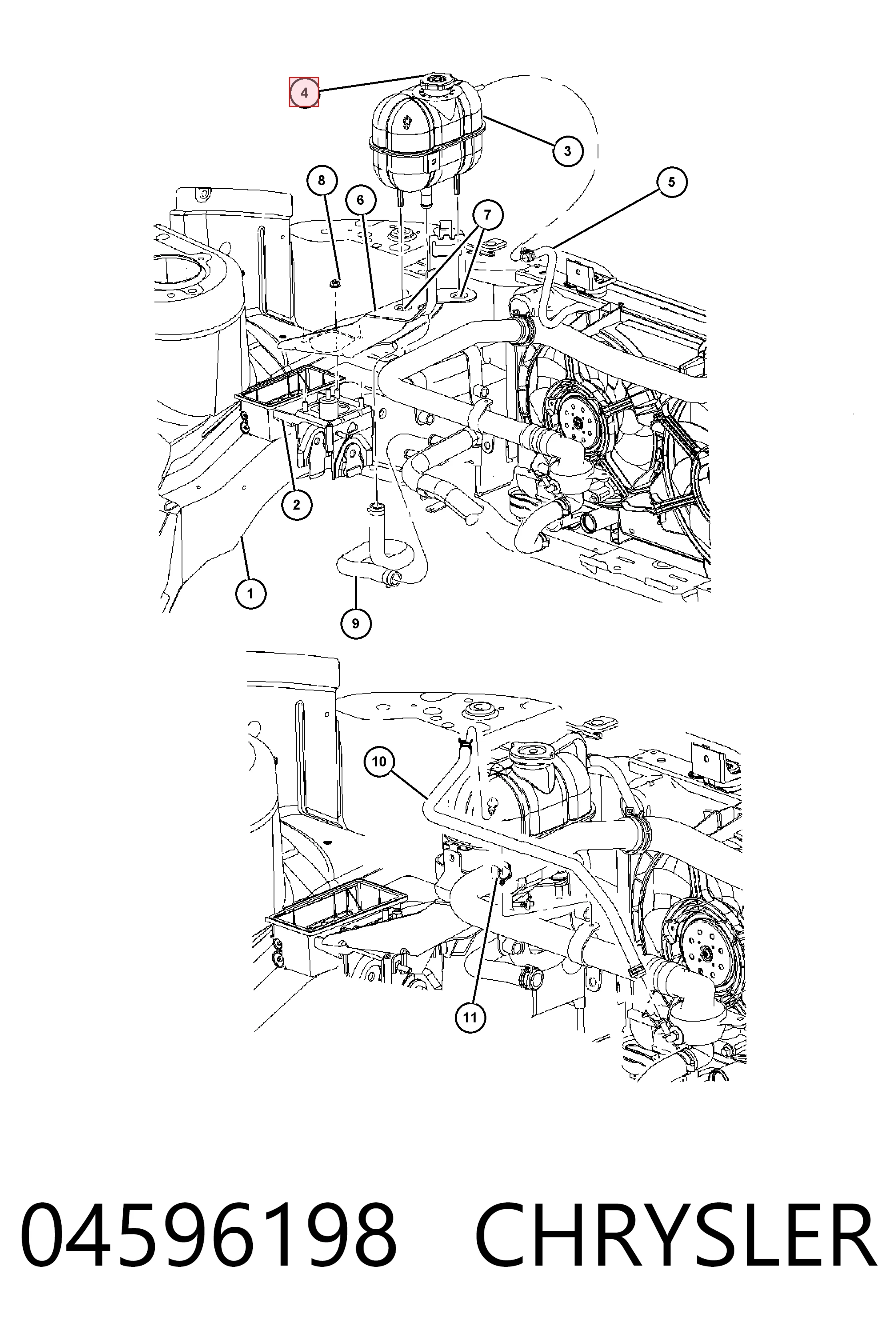 04596198 Chrysler Кришка / пробка радіатора