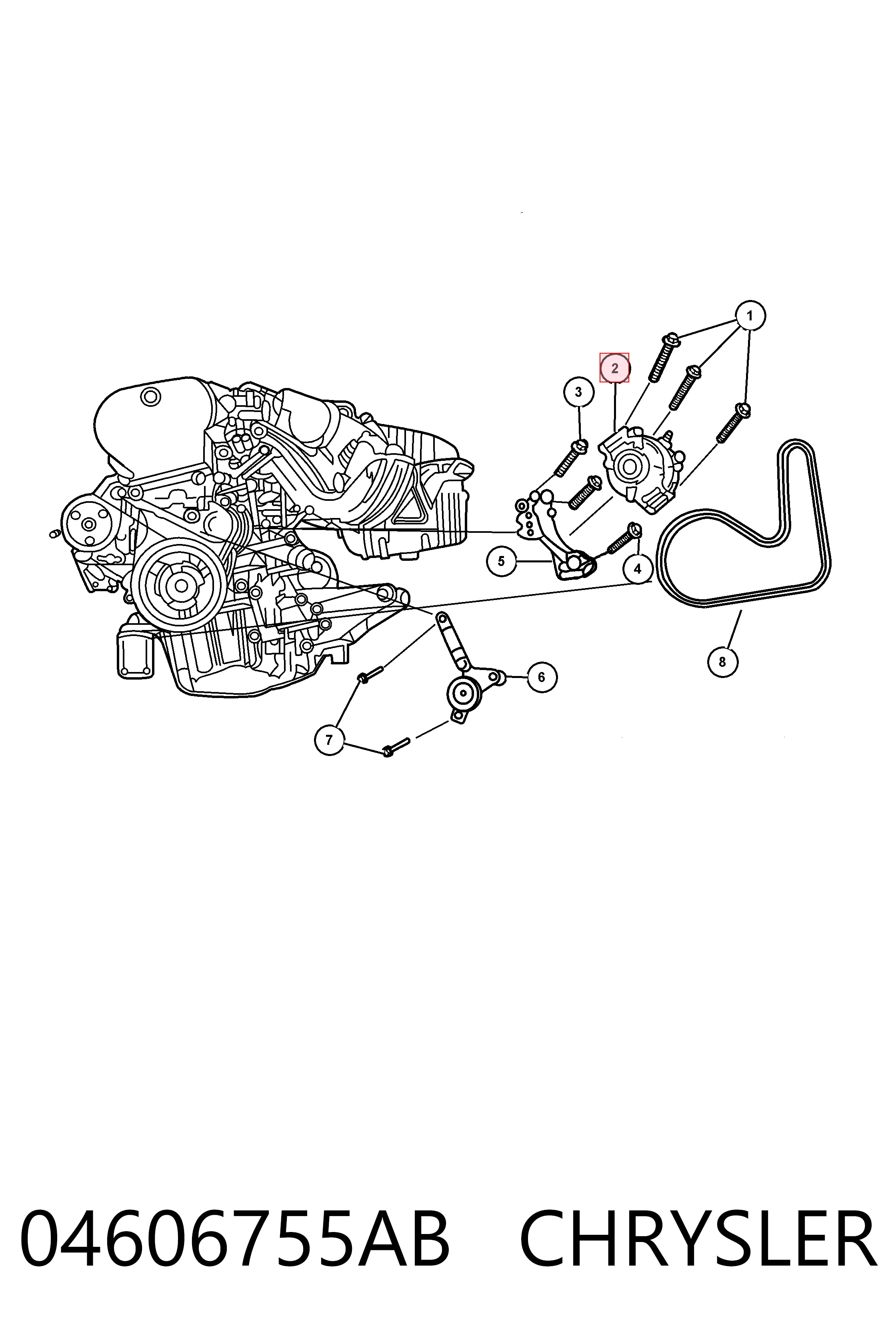 04606755AB Chrysler Авто генератор