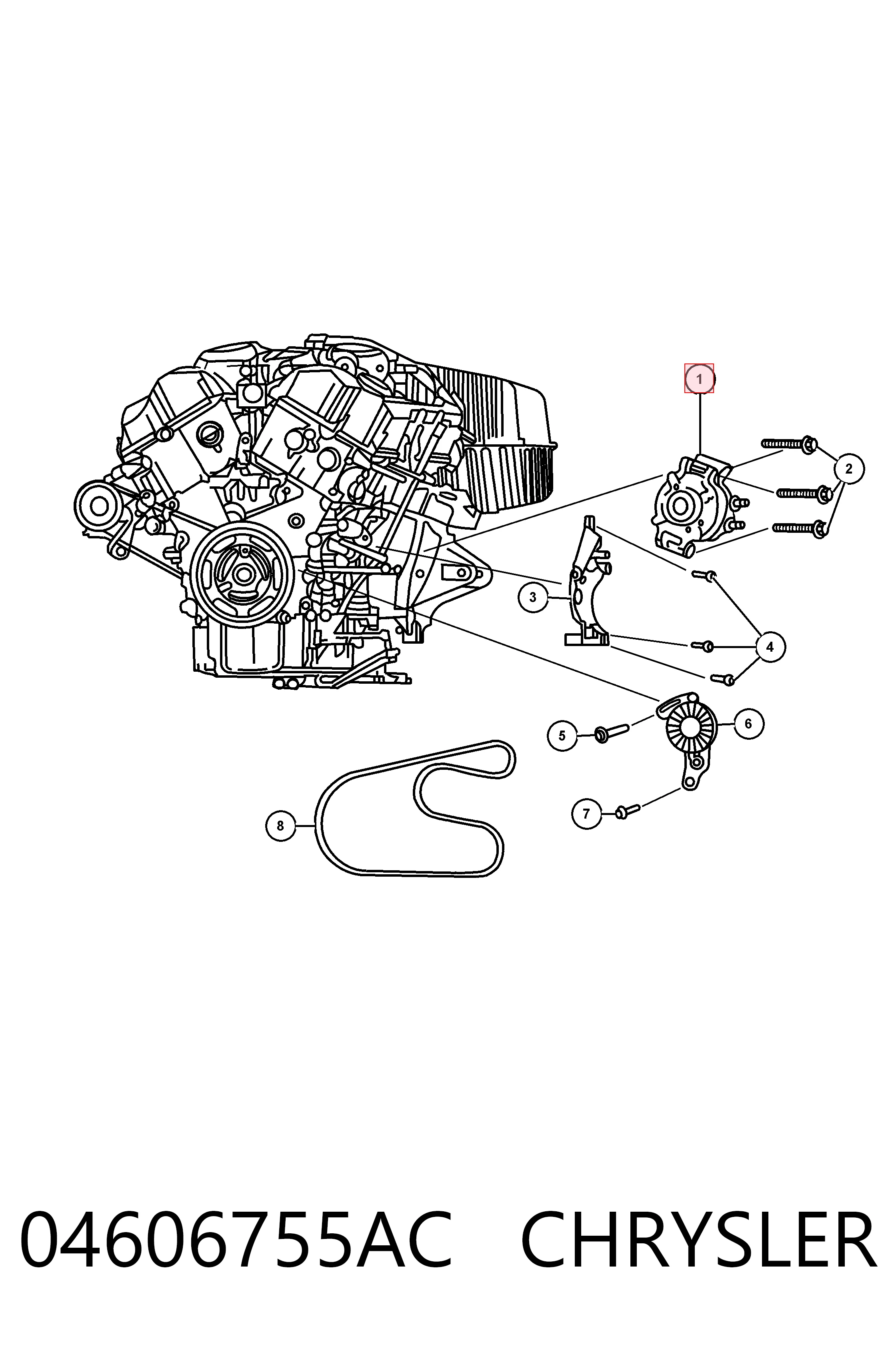 04606755AC Chrysler Авто генератор