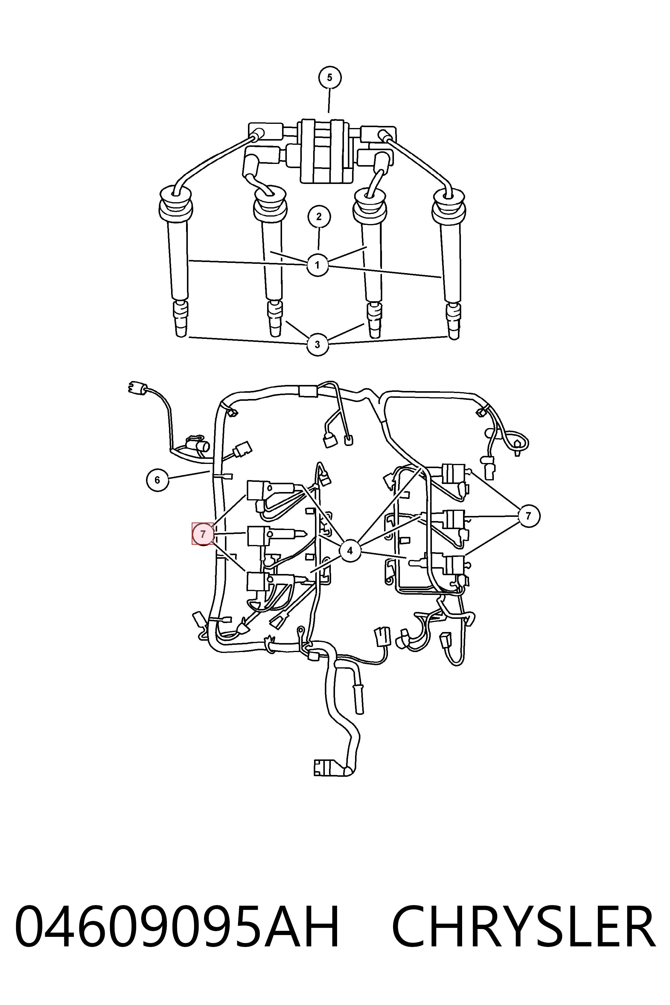 Купити K04609095AC Fiat/Alfa/Lancia Котушка запалювання