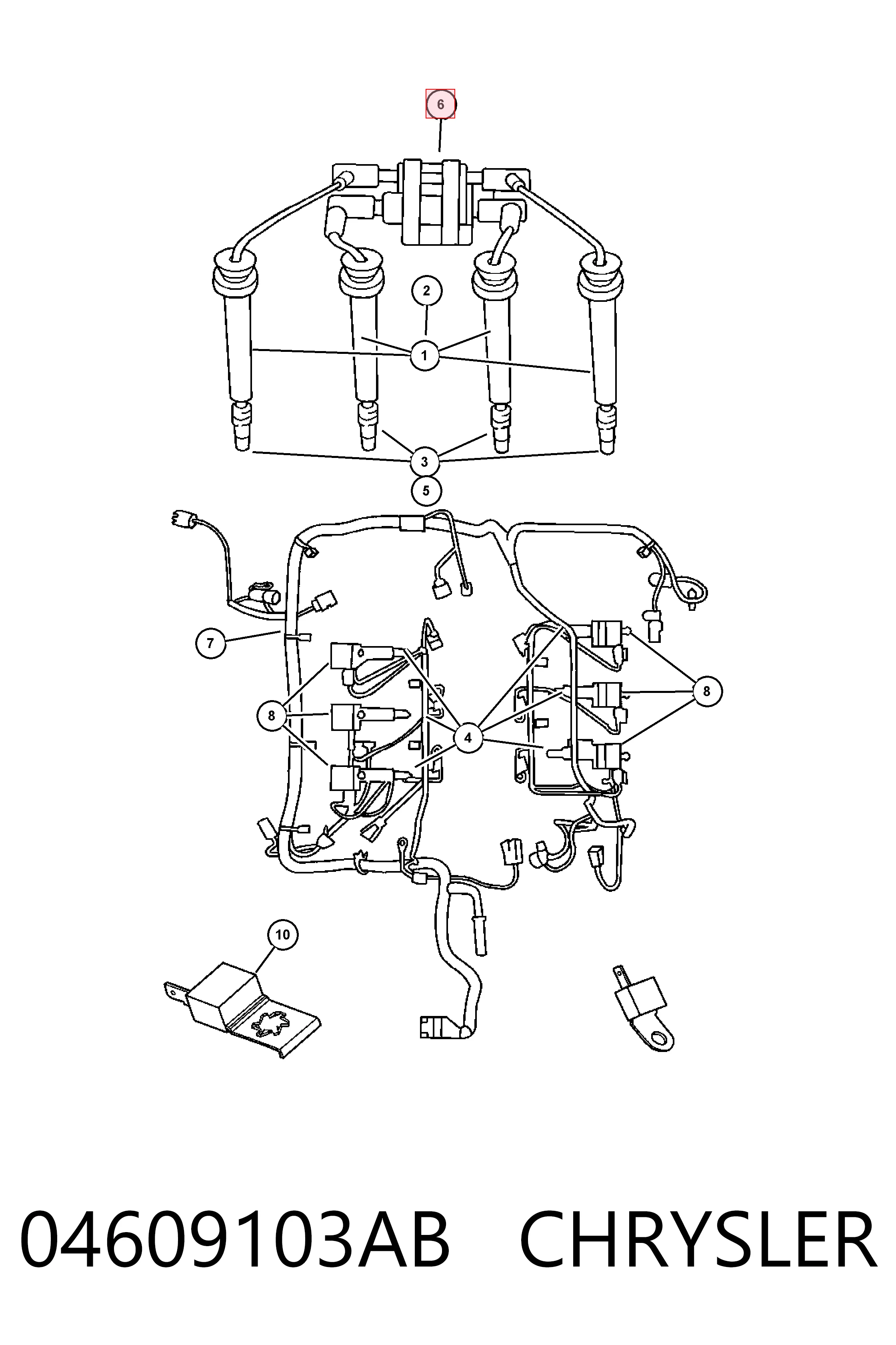 04609103AB Chrysler Котушка запалювання