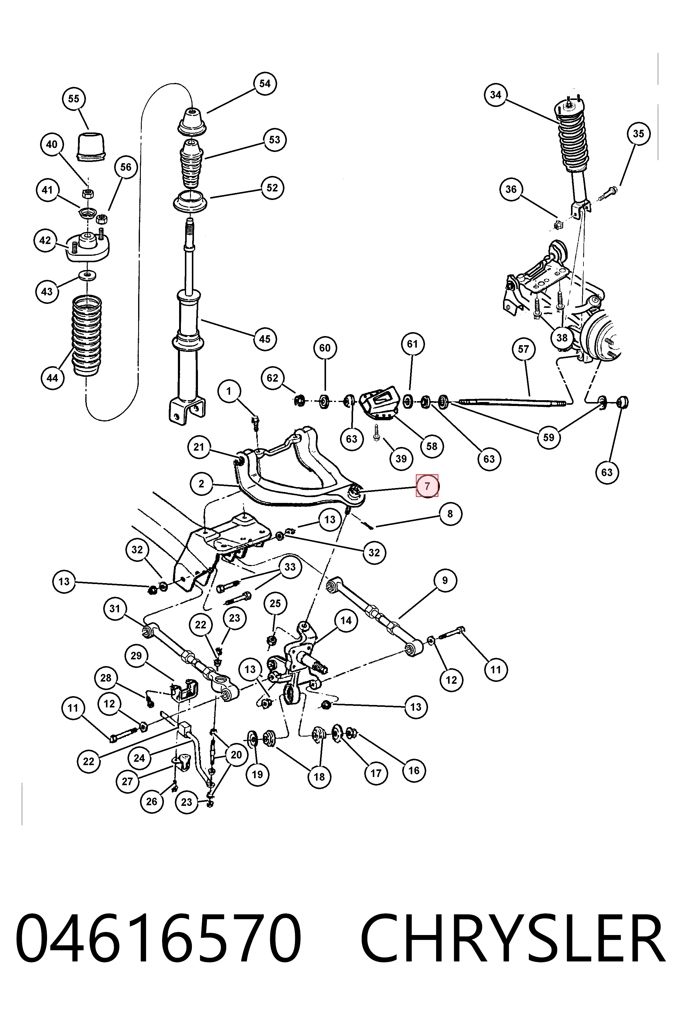 Купити K04879321AC Fiat/Alfa/Lancia Кульова опора, верхня