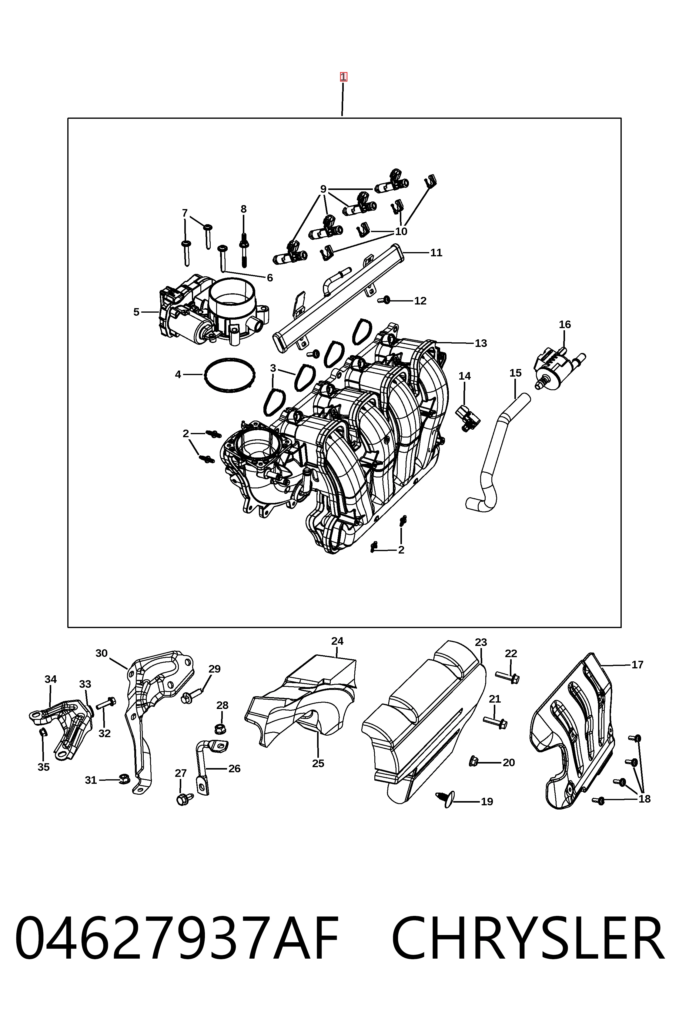 K04627937AF Fiat/Alfa/Lancia Колектор впускний
