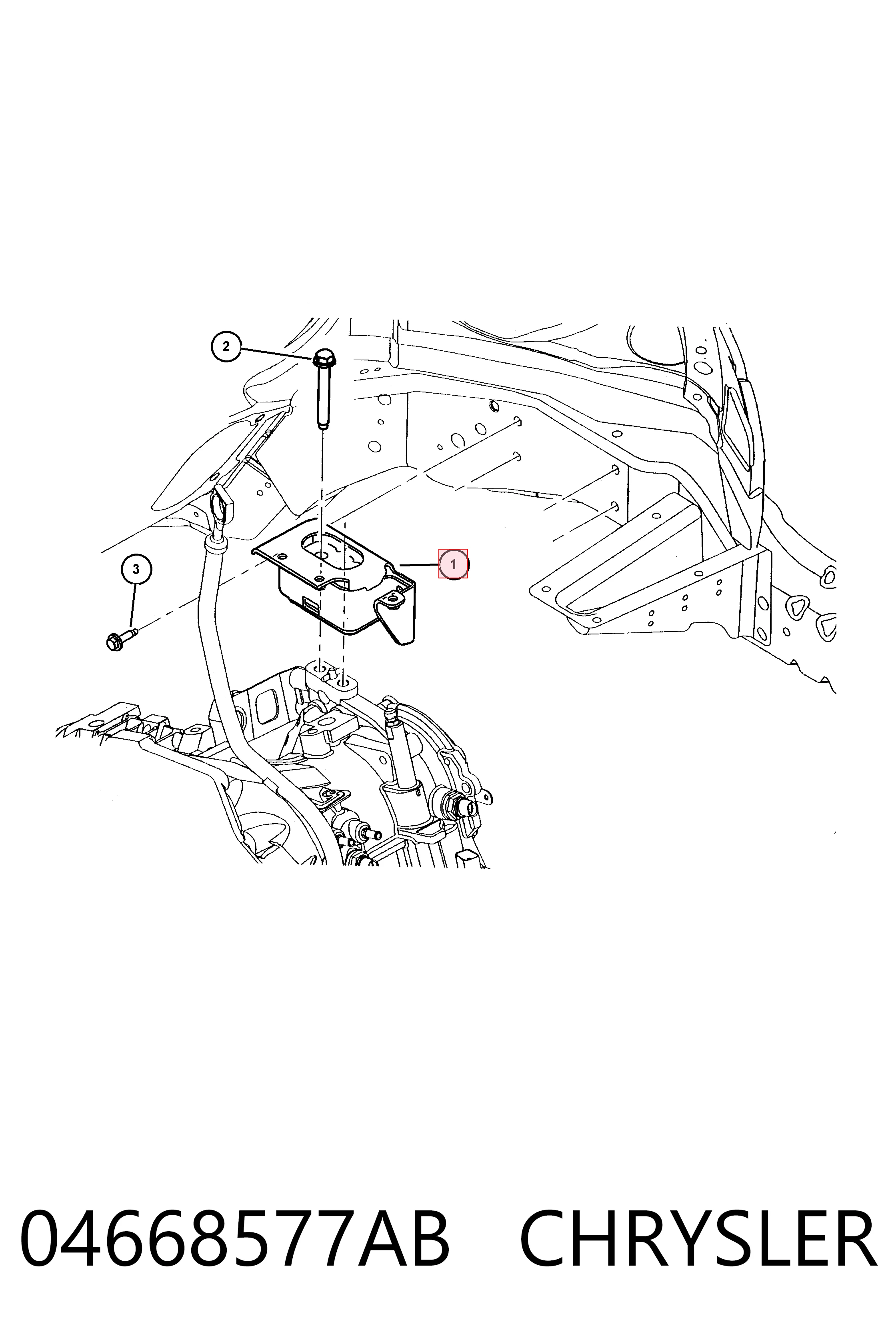 04668577AB Chrysler Подушка передньої опори двигуна