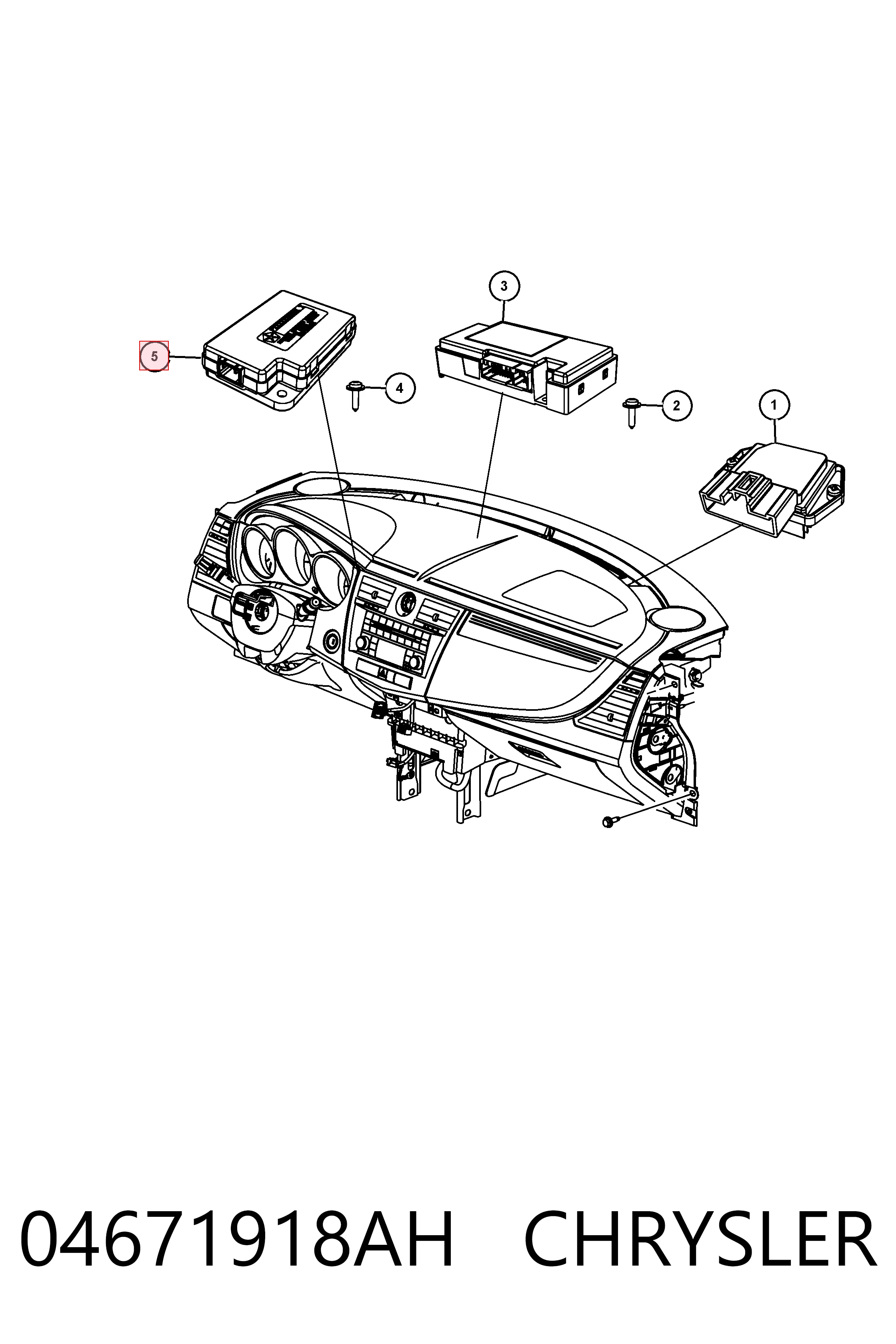 K04671918AH Fiat/Alfa/Lancia Блок керування навігацією