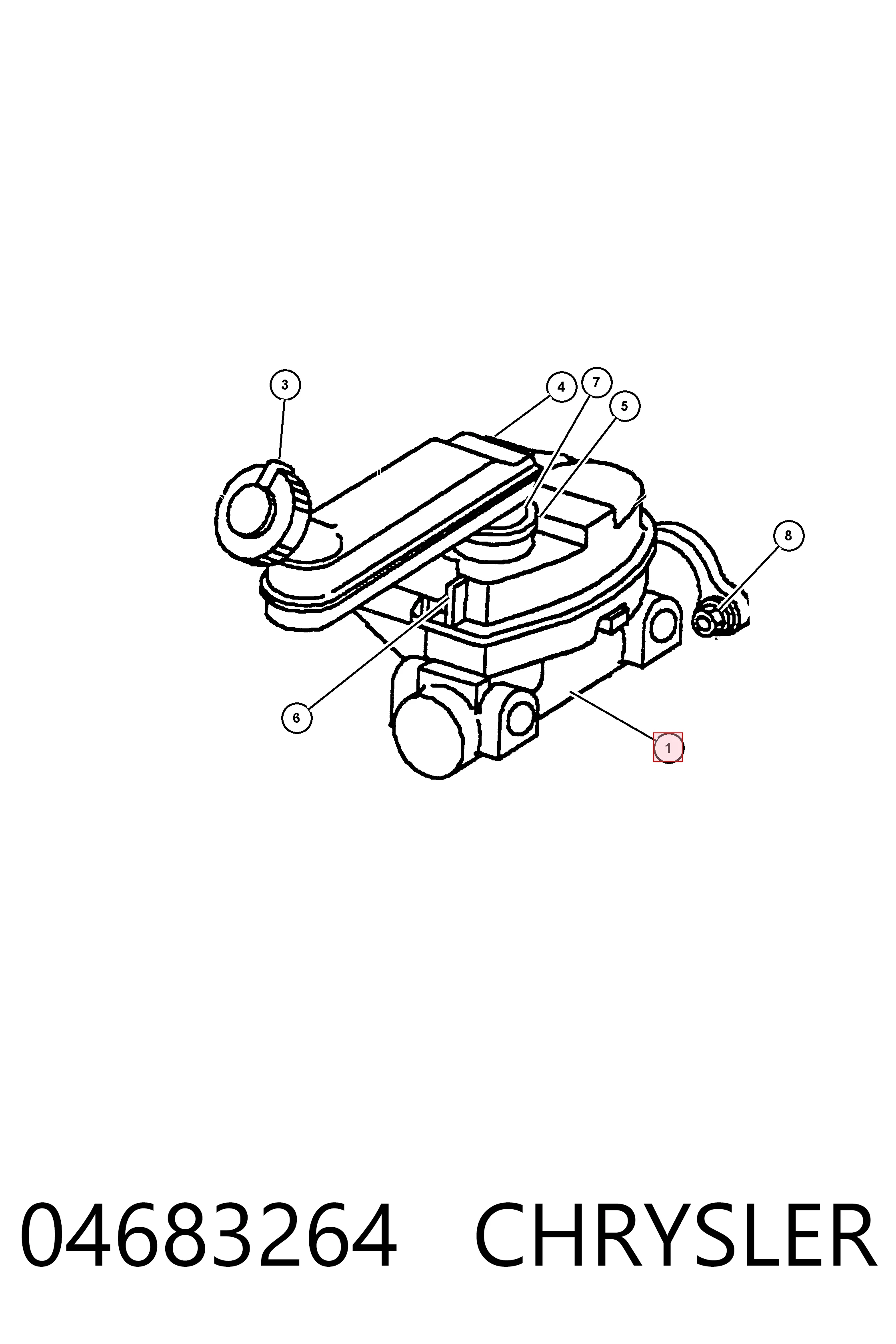 04683264 Chrysler Циліндр гальмівний, головний