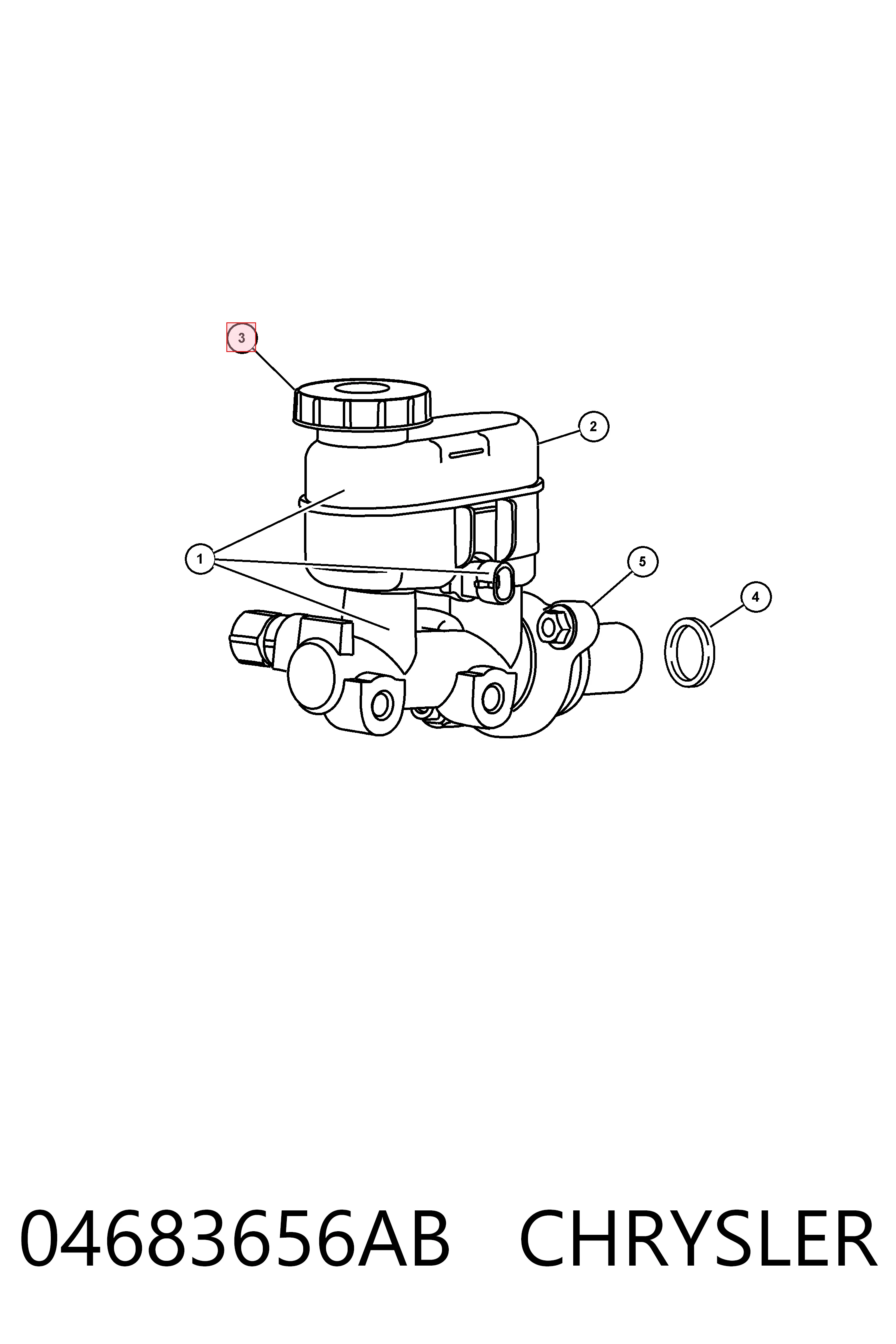 04683656AB Chrysler Кришка бачка головного гальмівного циліндра