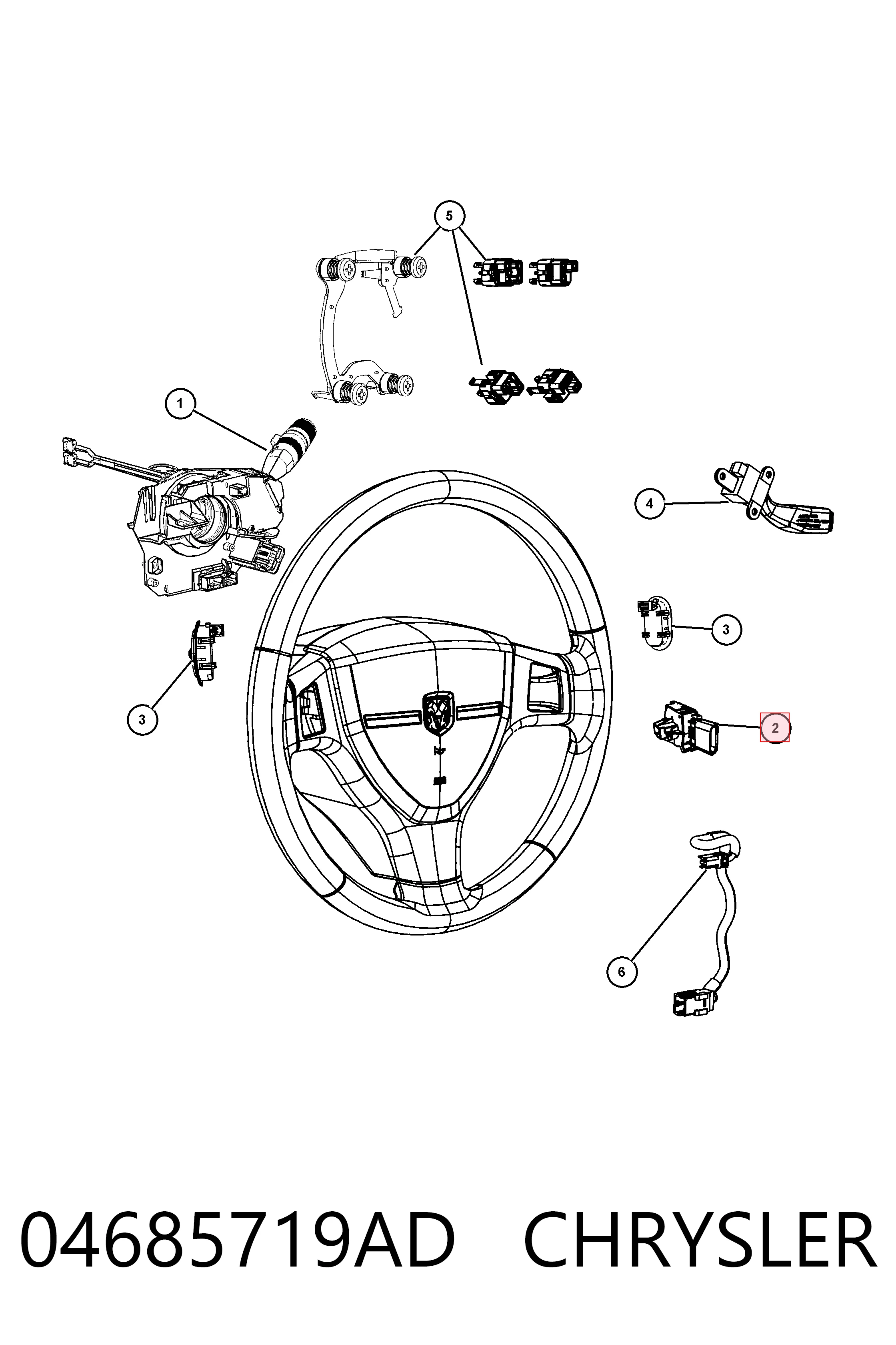 K04685719AI Fiat/Alfa/Lancia Контактна група замка