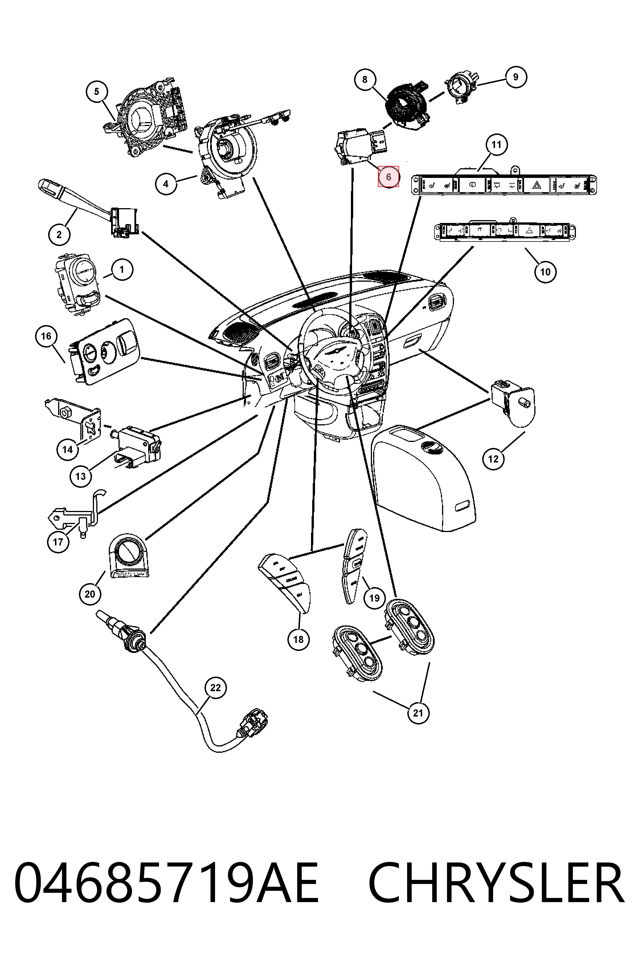  Fiat/Alfa/Lancia K04685719AE ціна, від 25.11 USD