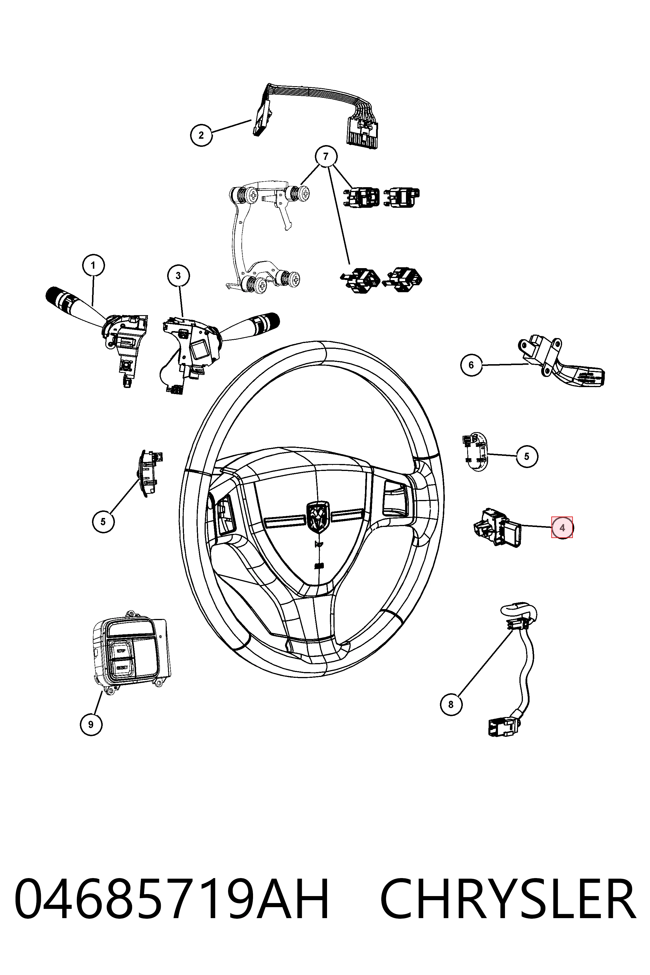 Контактна група K04685719AI Fiat/Alfa/Lancia
