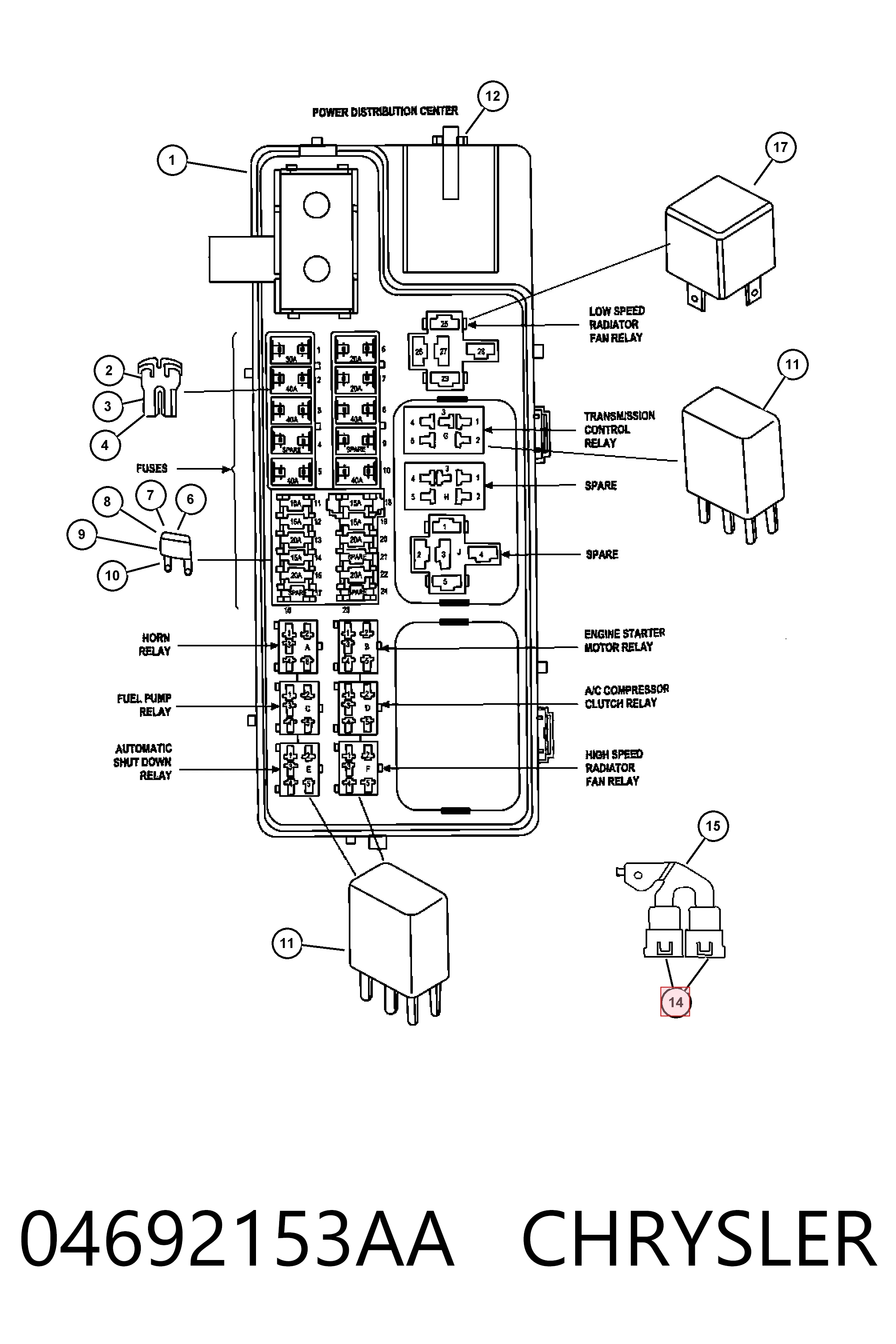  Fiat/Alfa/Lancia K04692079AA ціна, від 13.94 USD