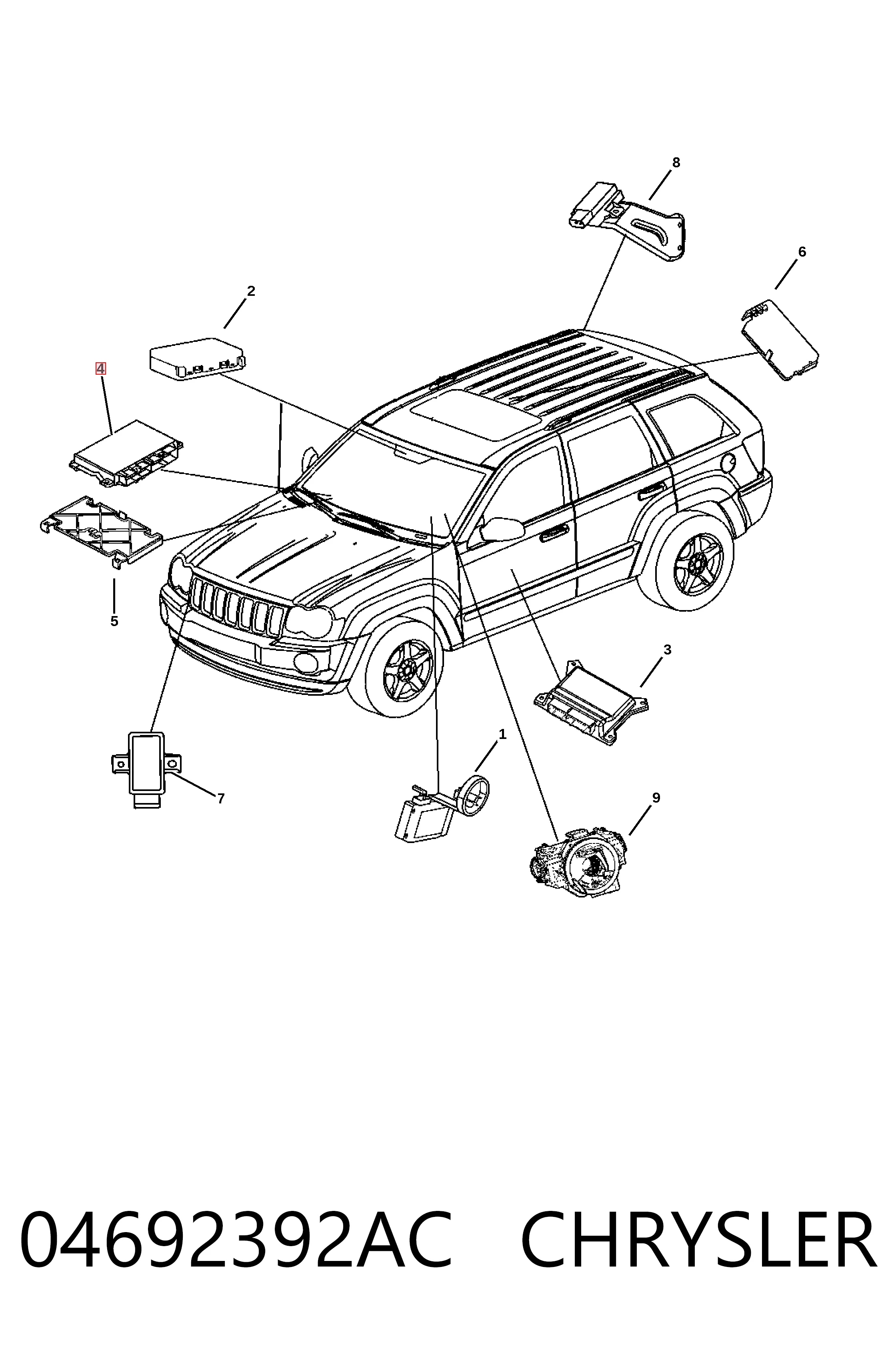 04692392AC Chrysler ЕБУ АКПП