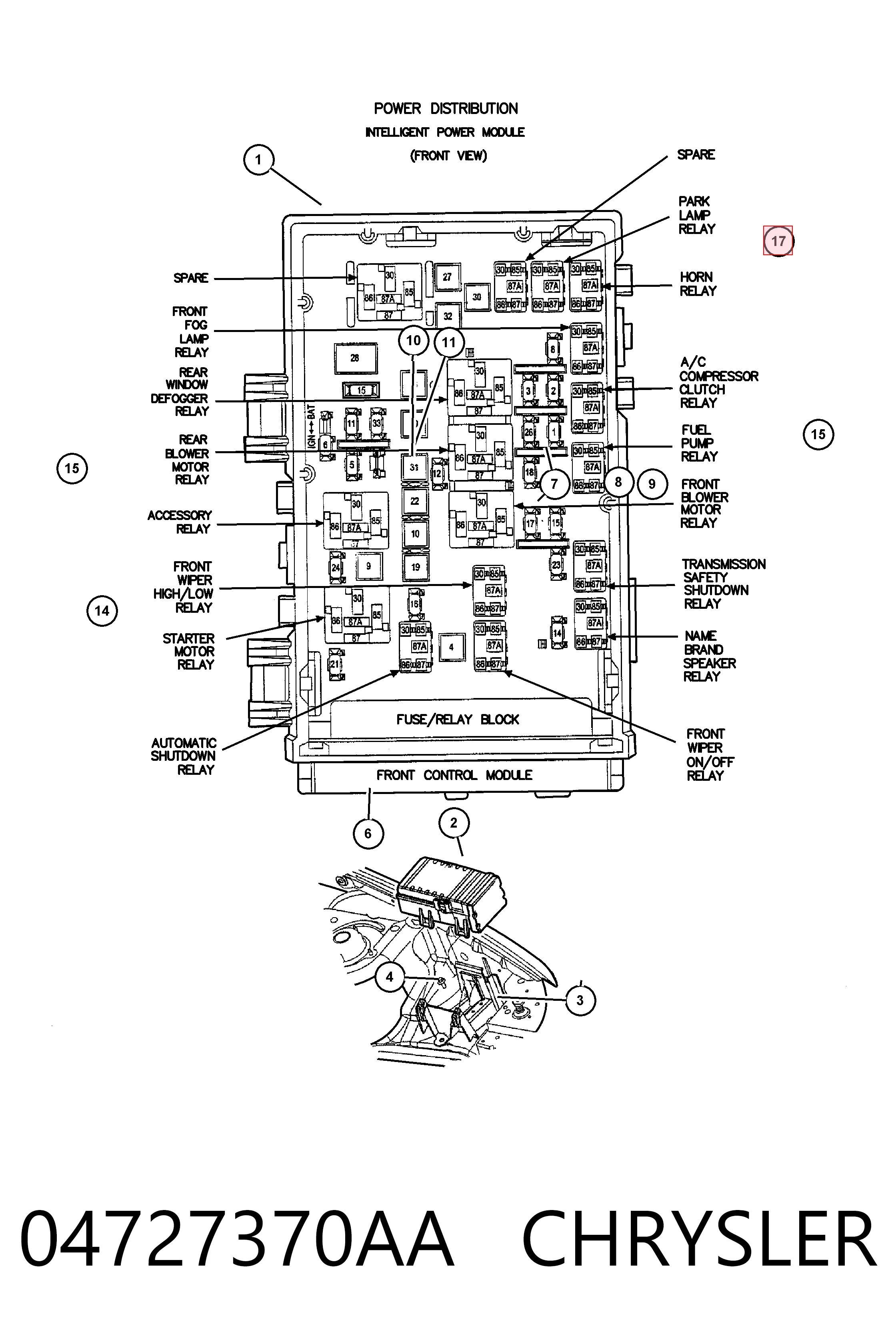 04727370AA Chrysler Реле