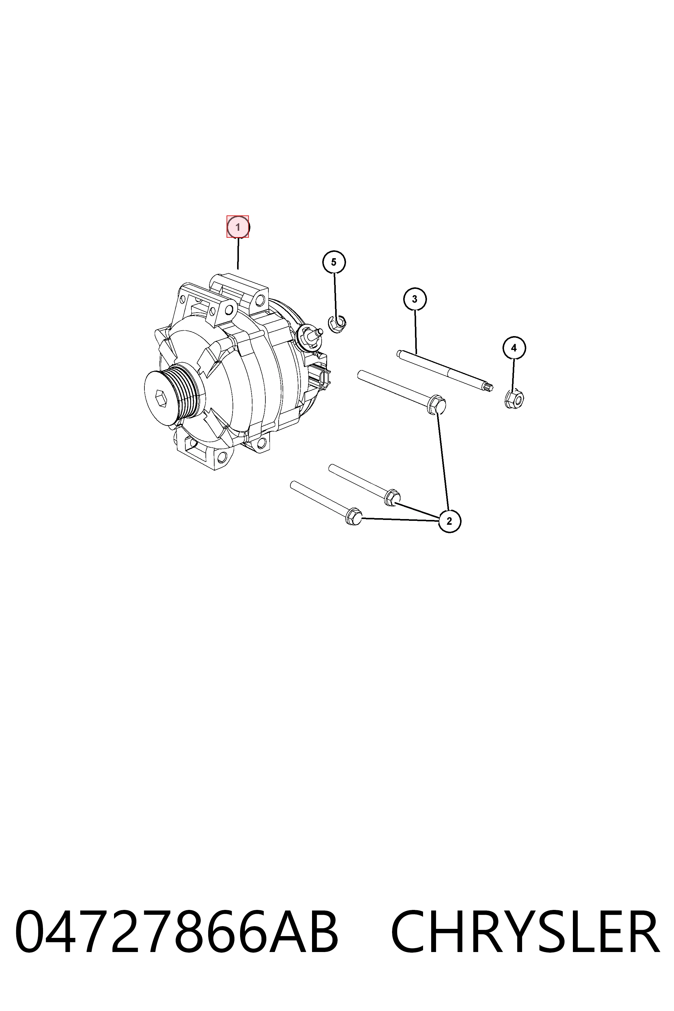 04727866AB Chrysler Авто генератор