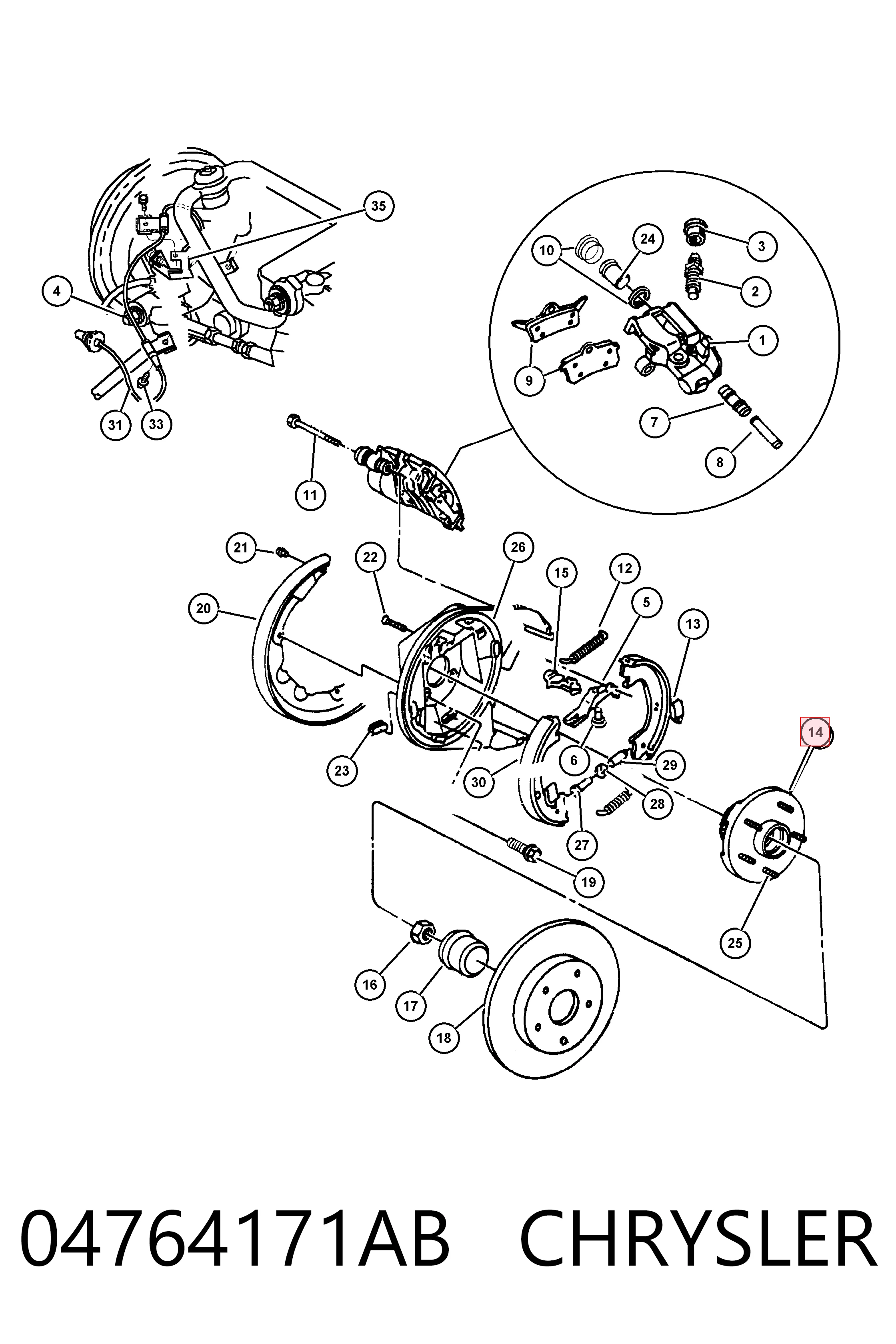 Маточини задніх коліс Fiat/Alfa/Lancia K05003550AB ціна, від 27.53 USD