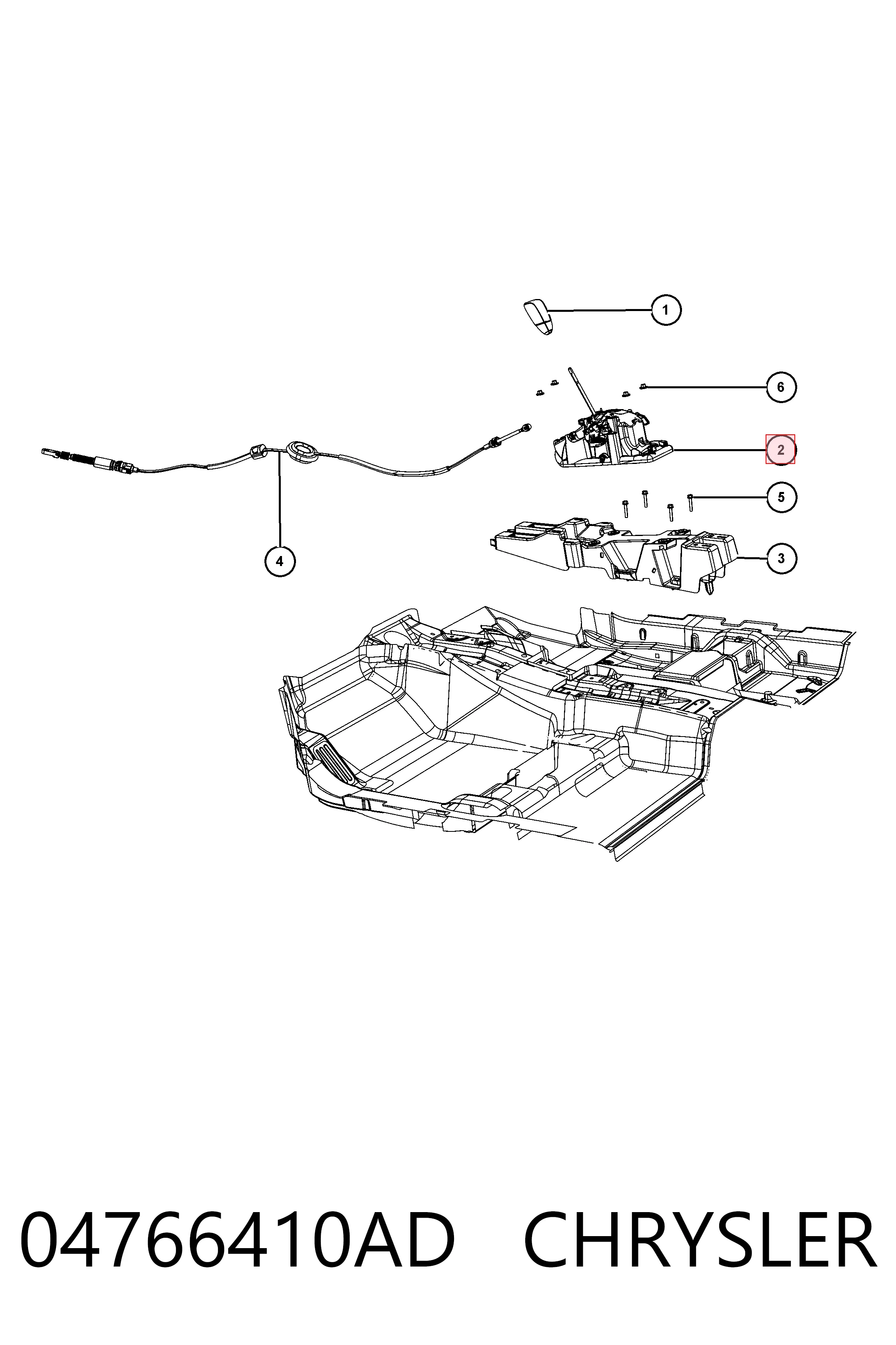 Механізм перемикання передач Fiat/Alfa/Lancia K04766410AE ціна, від 10.16 USD