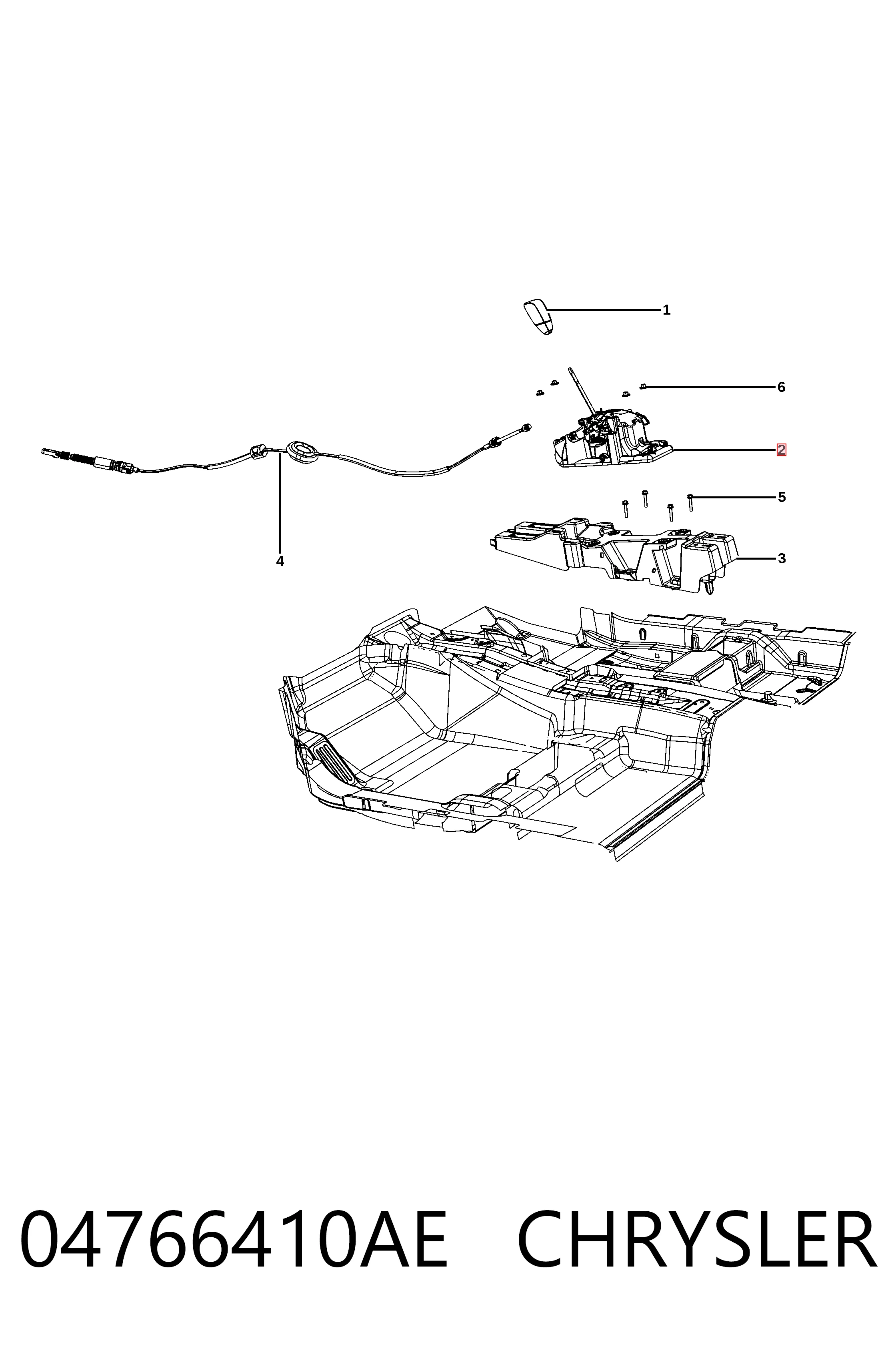 Купити K04766410AE Fiat/Alfa/Lancia Привід управління механізмом перемикання передач