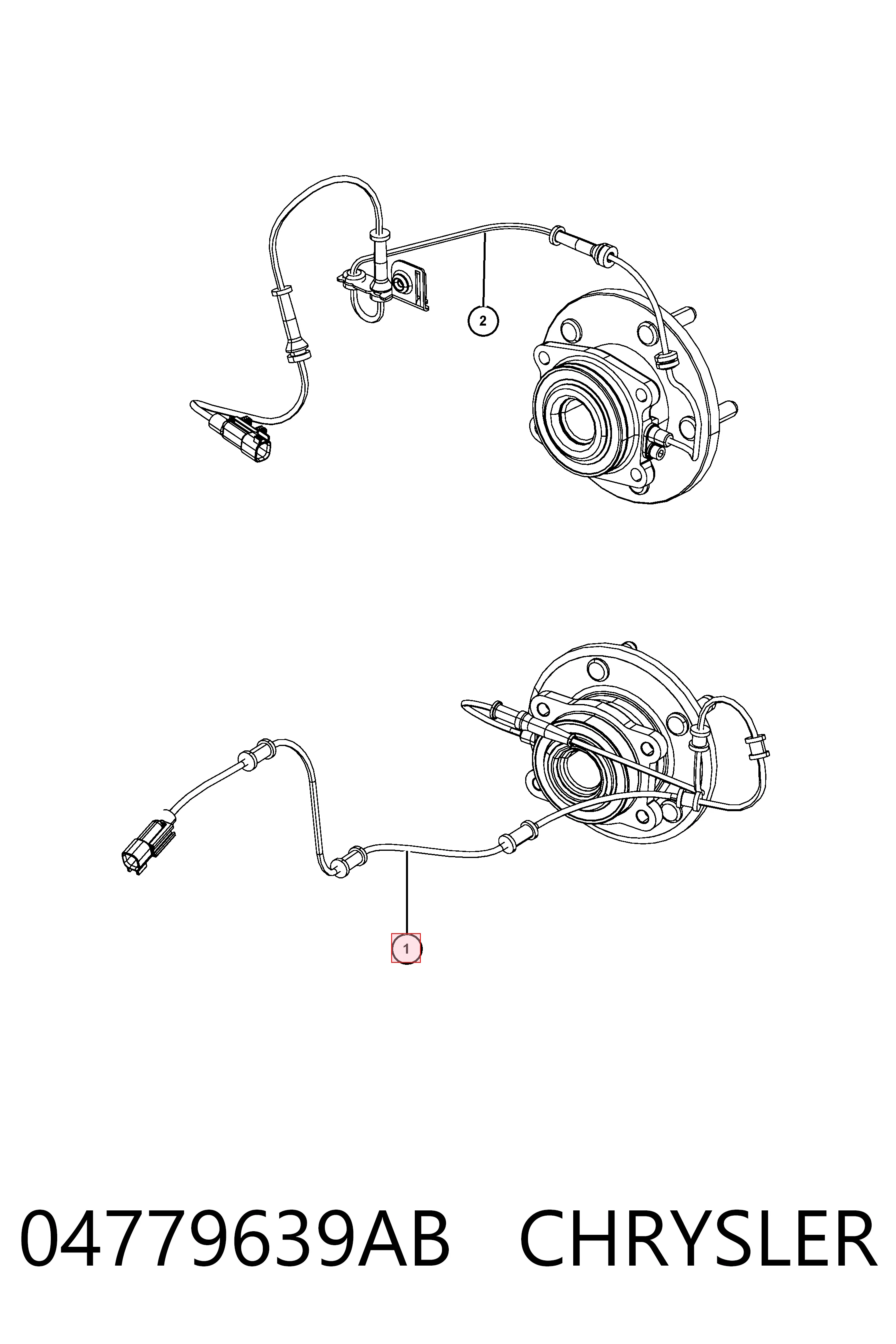 04779639AB Chrysler Датчик АБС