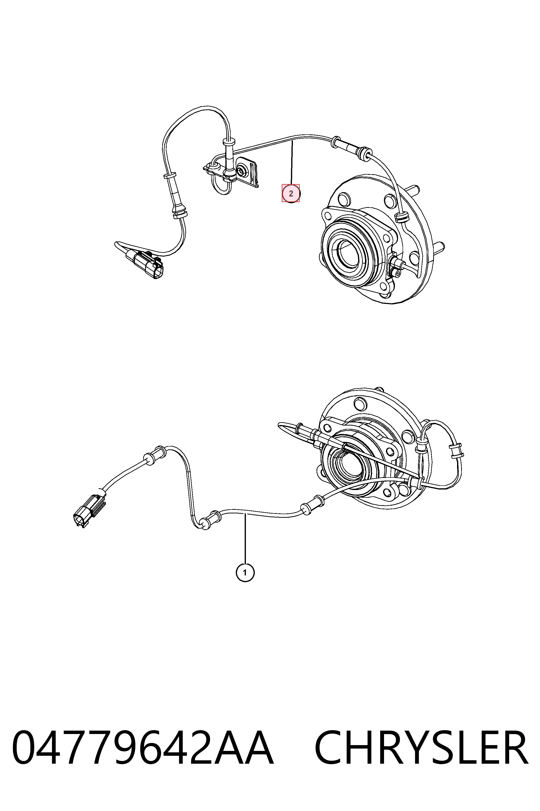 04779642AA Chrysler Датчик АБС (ABS) задній правий
