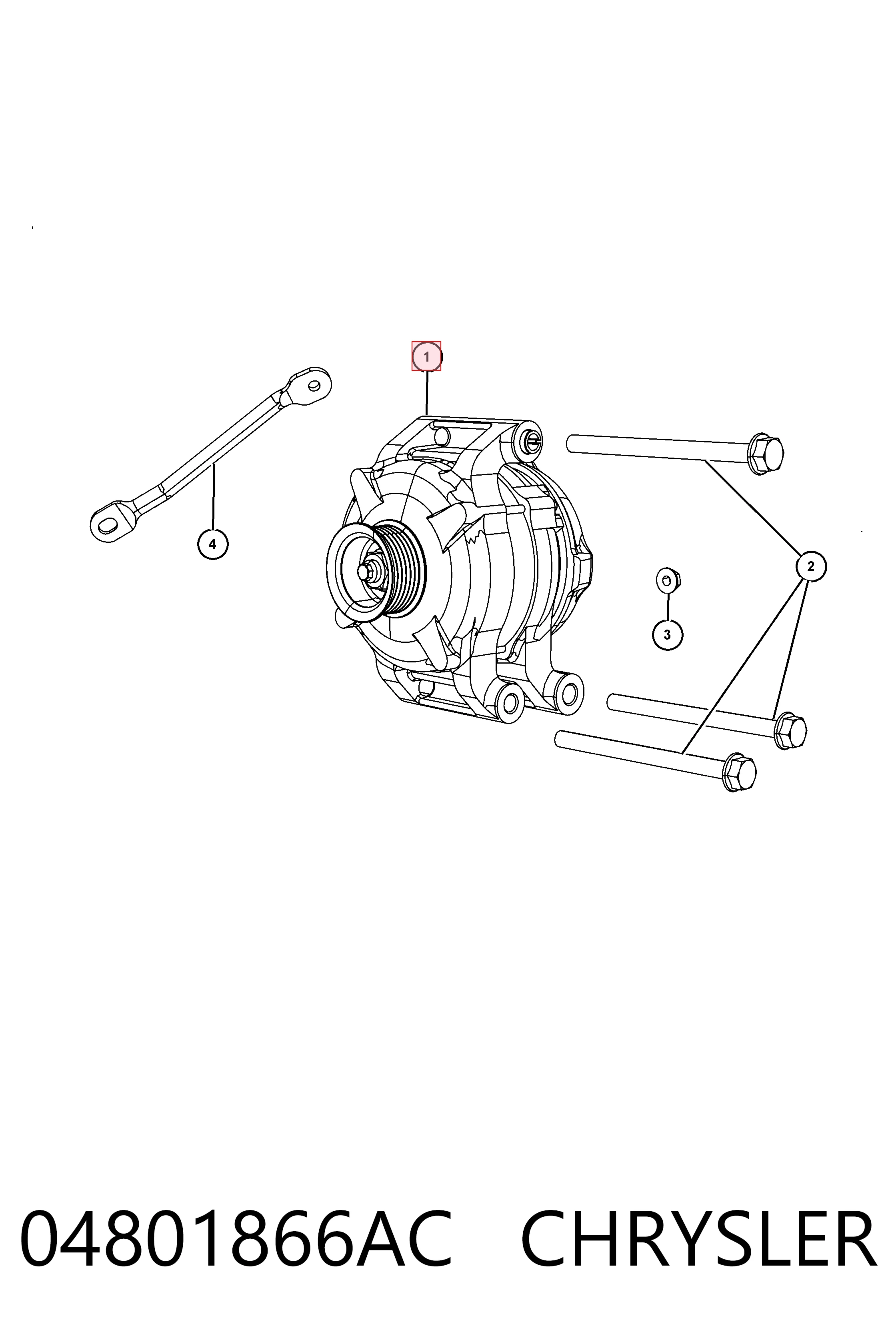 04801866AC Chrysler Авто генератор