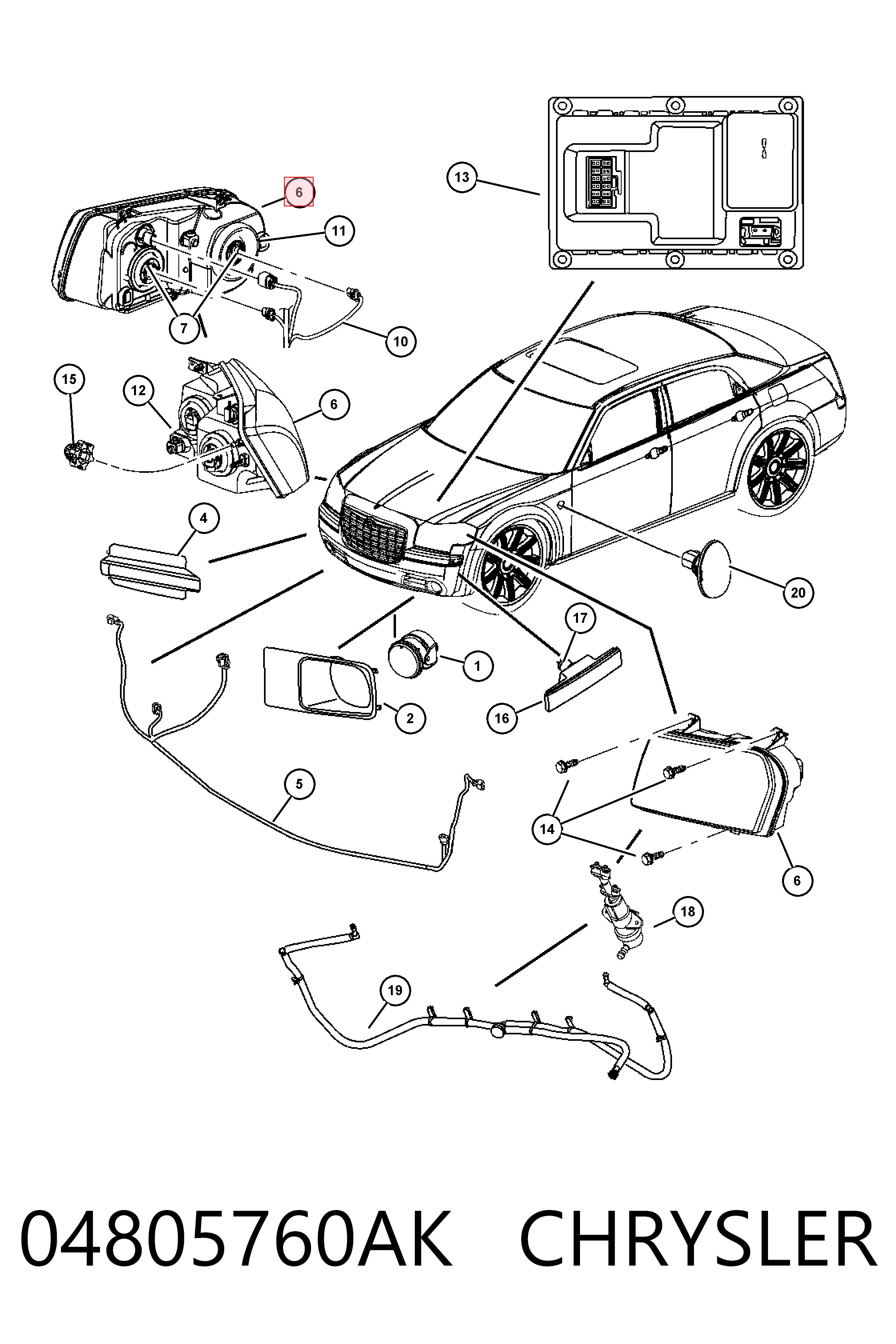 Фара права K04805760AH Fiat/Alfa/Lancia