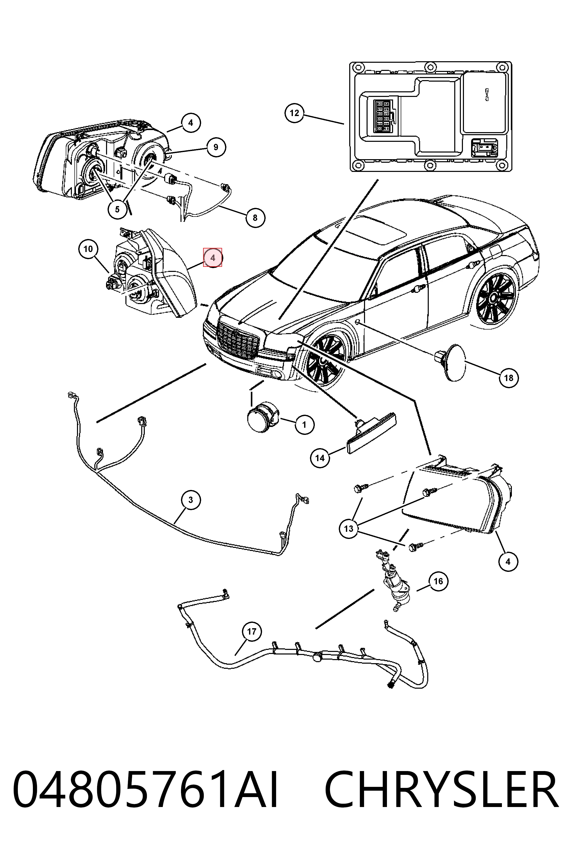 Фари Fiat/Alfa/Lancia K04805761AK ціна, від 124.31 USD