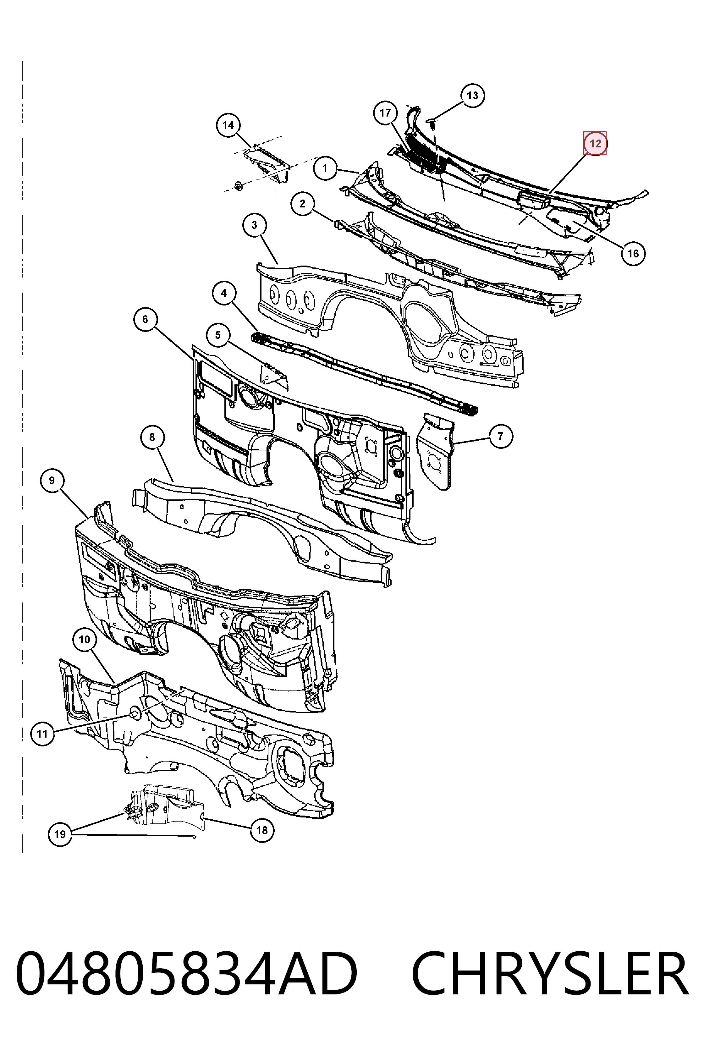 Купити K04805834AA Fiat/Alfa/Lancia 